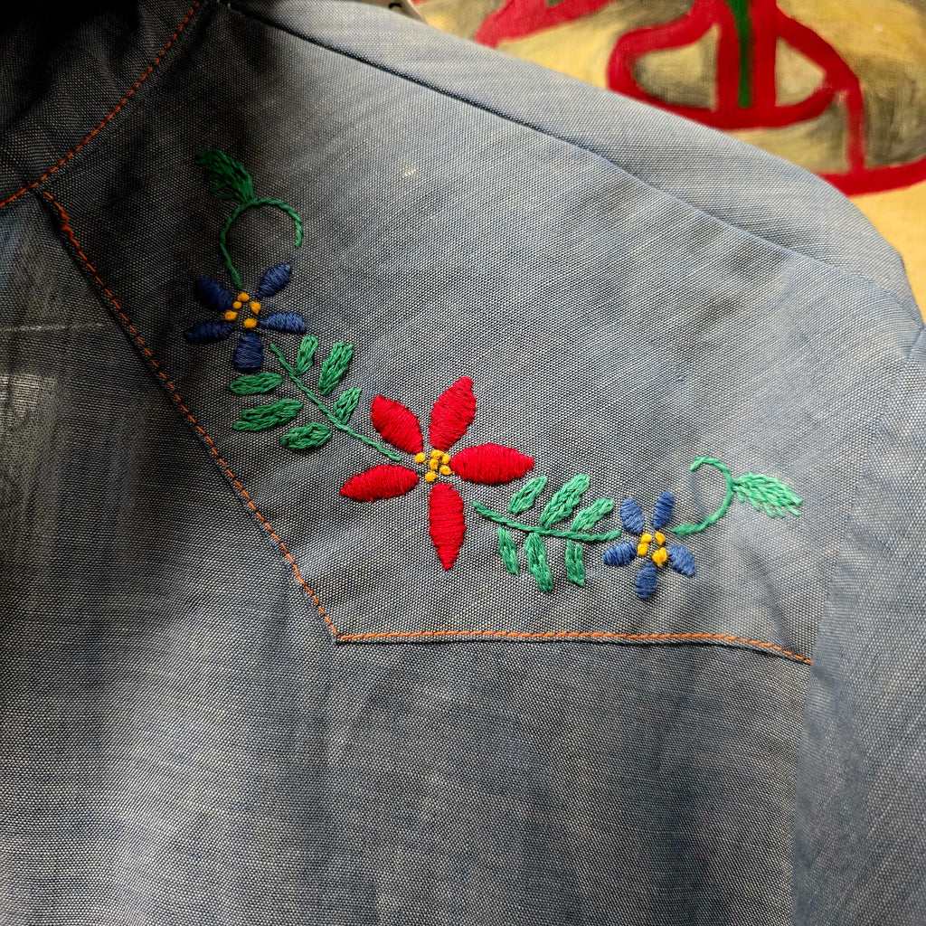 Vintage 70s Big Mac Embroidered Pearl Snap