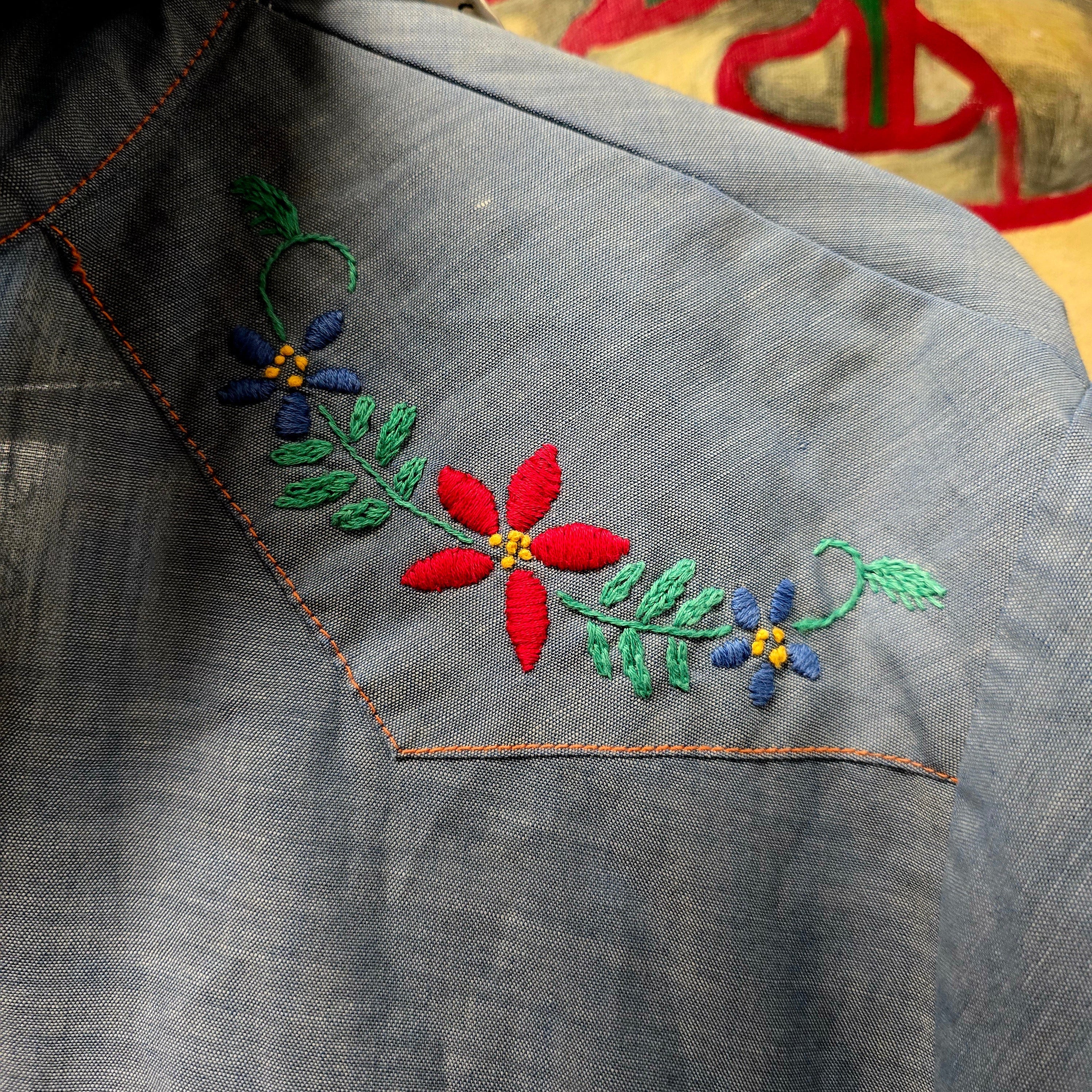 Vintage 70s Big Mac Embroidered Pearl Snap