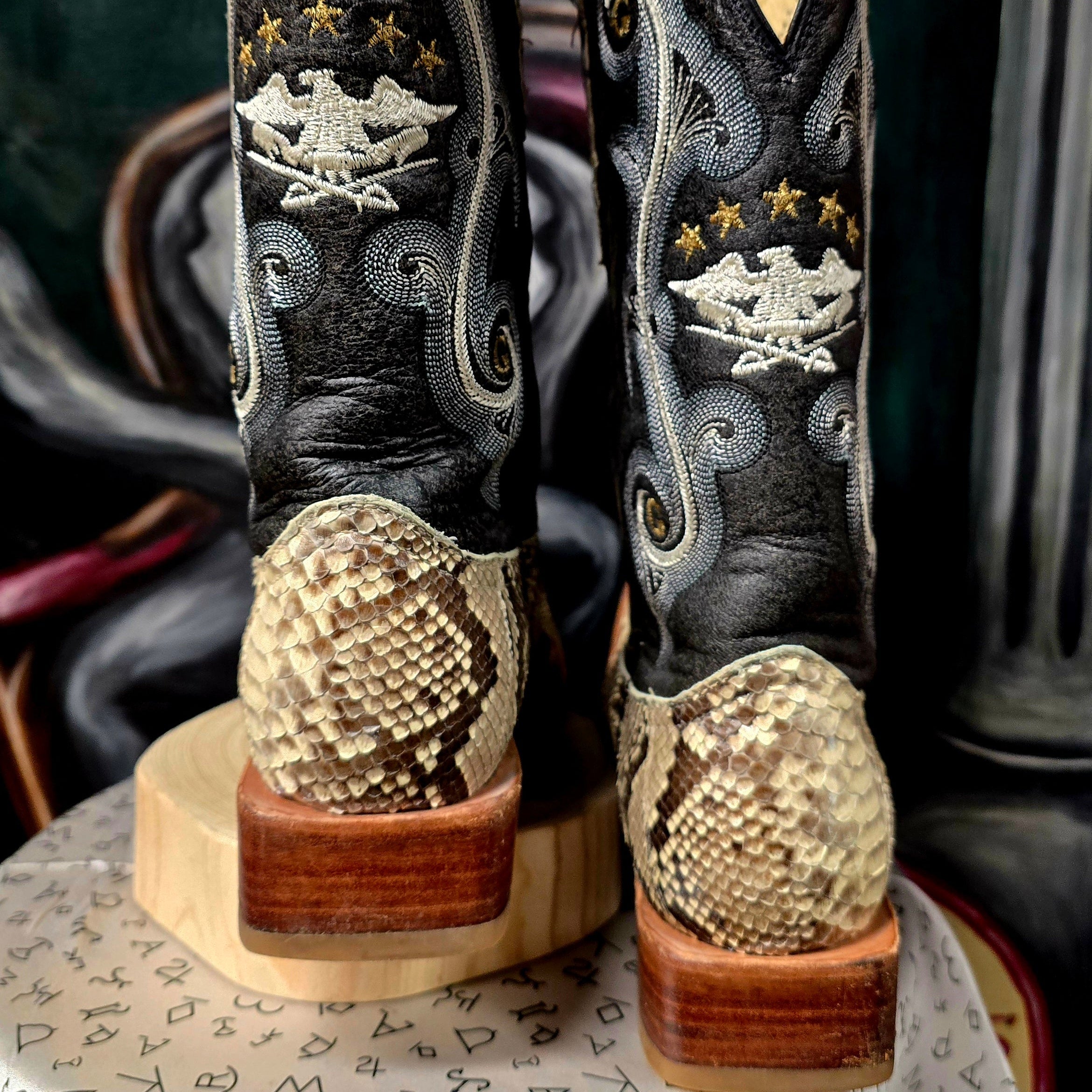 Vintage El General Python Cowboy Boots