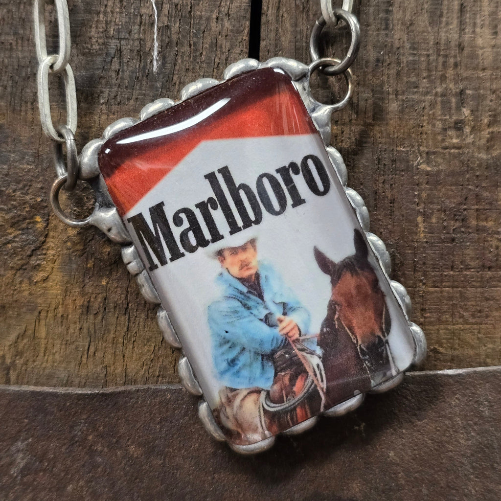 Art By Amy Marlboro Man Cowboy Necklace