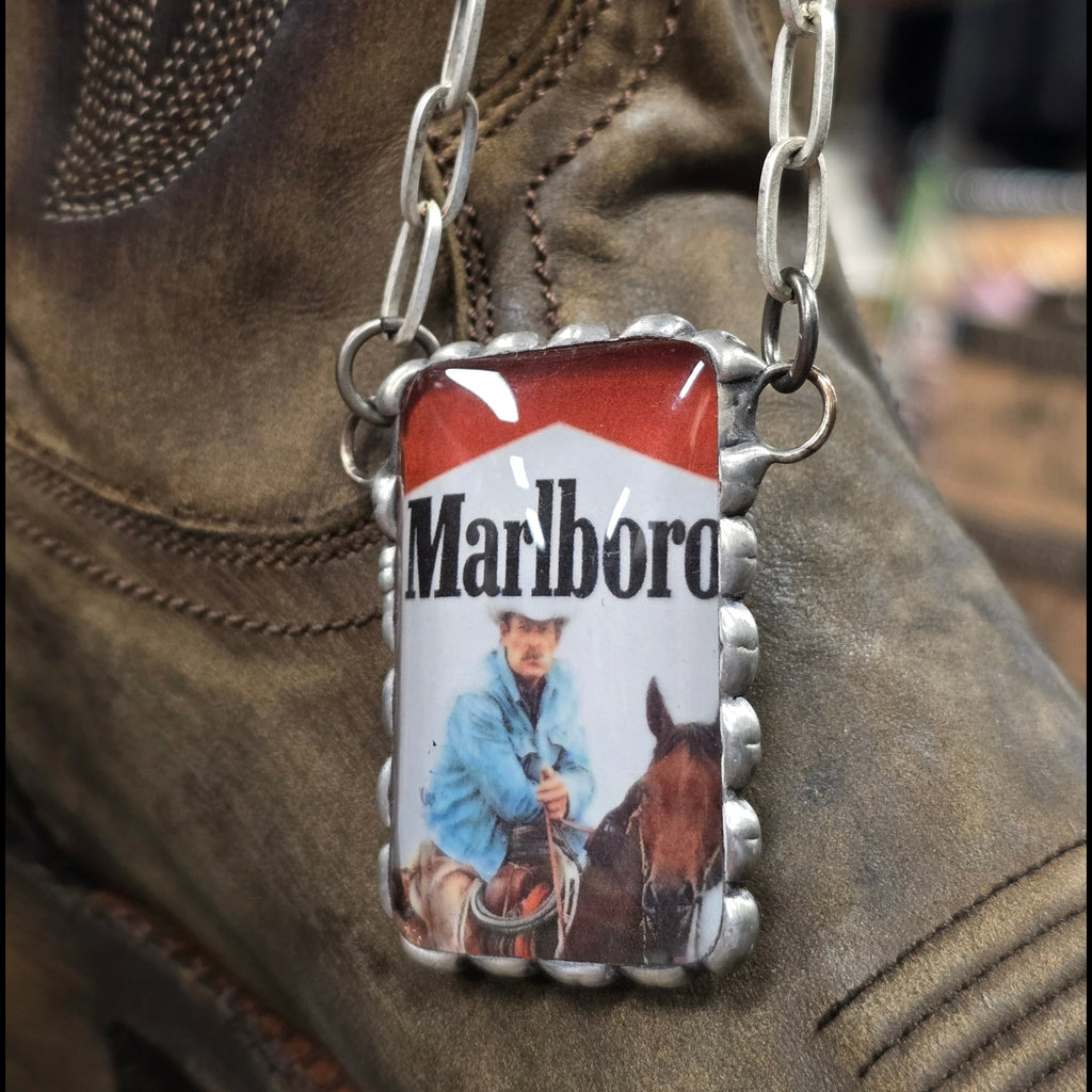 Art By Amy Marlboro Man Cowboy Necklace