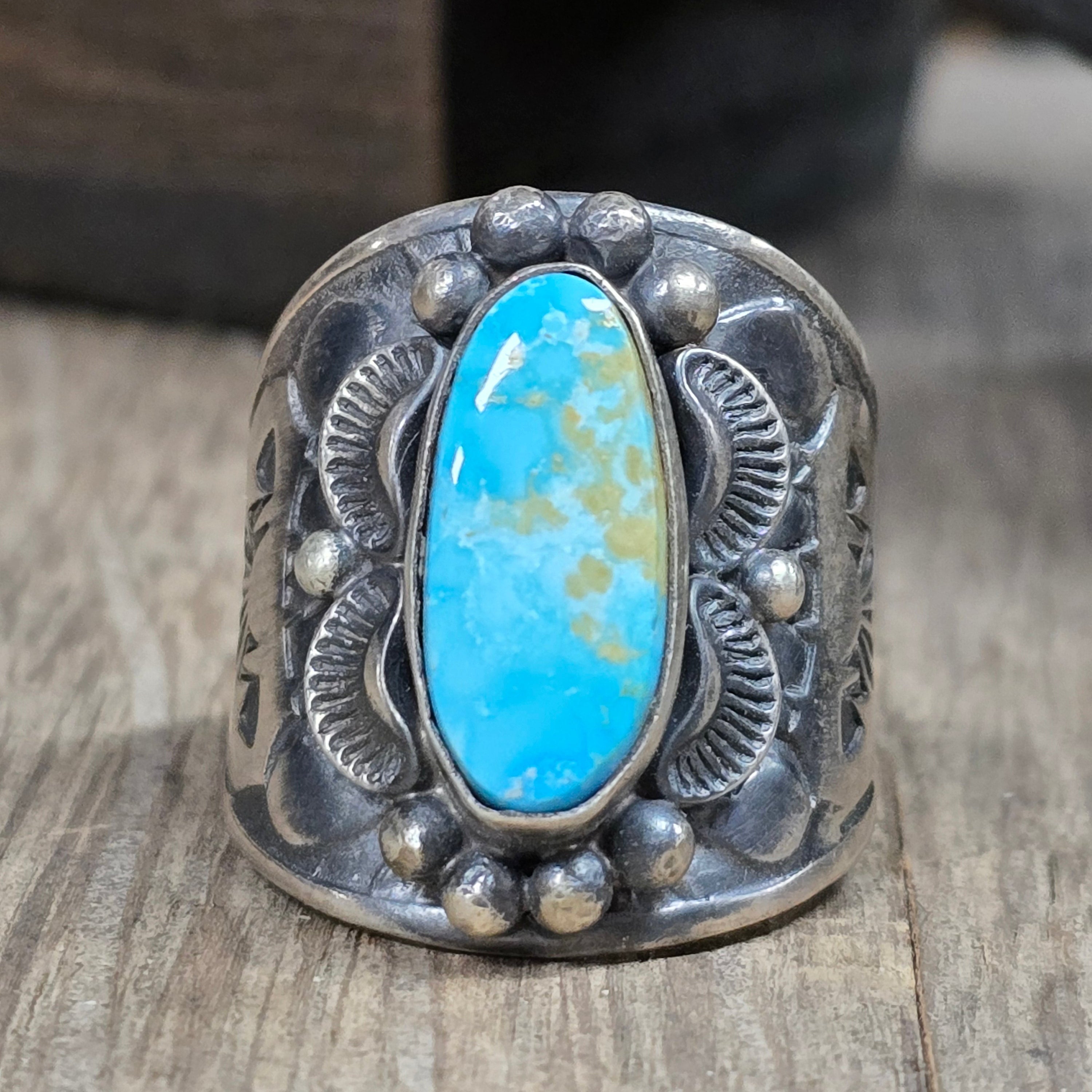 Navajo Sterling Silver & Turquoise  Ring by Mary Ann Spencer