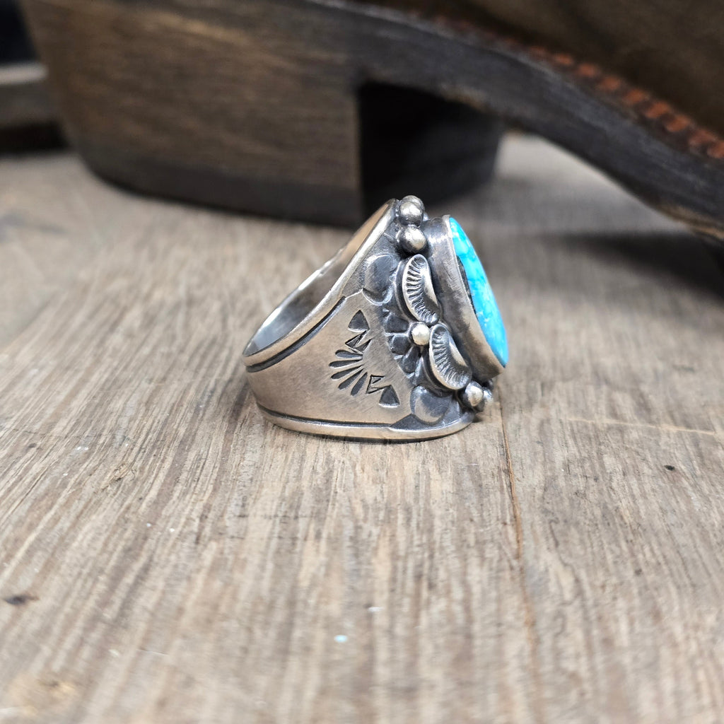 Navajo Sterling Silver & Turquoise  Ring by Mary Ann Spencer
