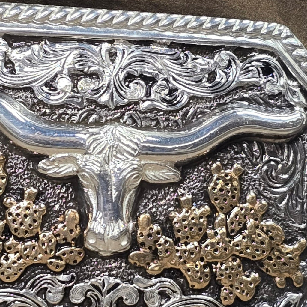 Crumrine Desert Longhorn Trophy Buckle