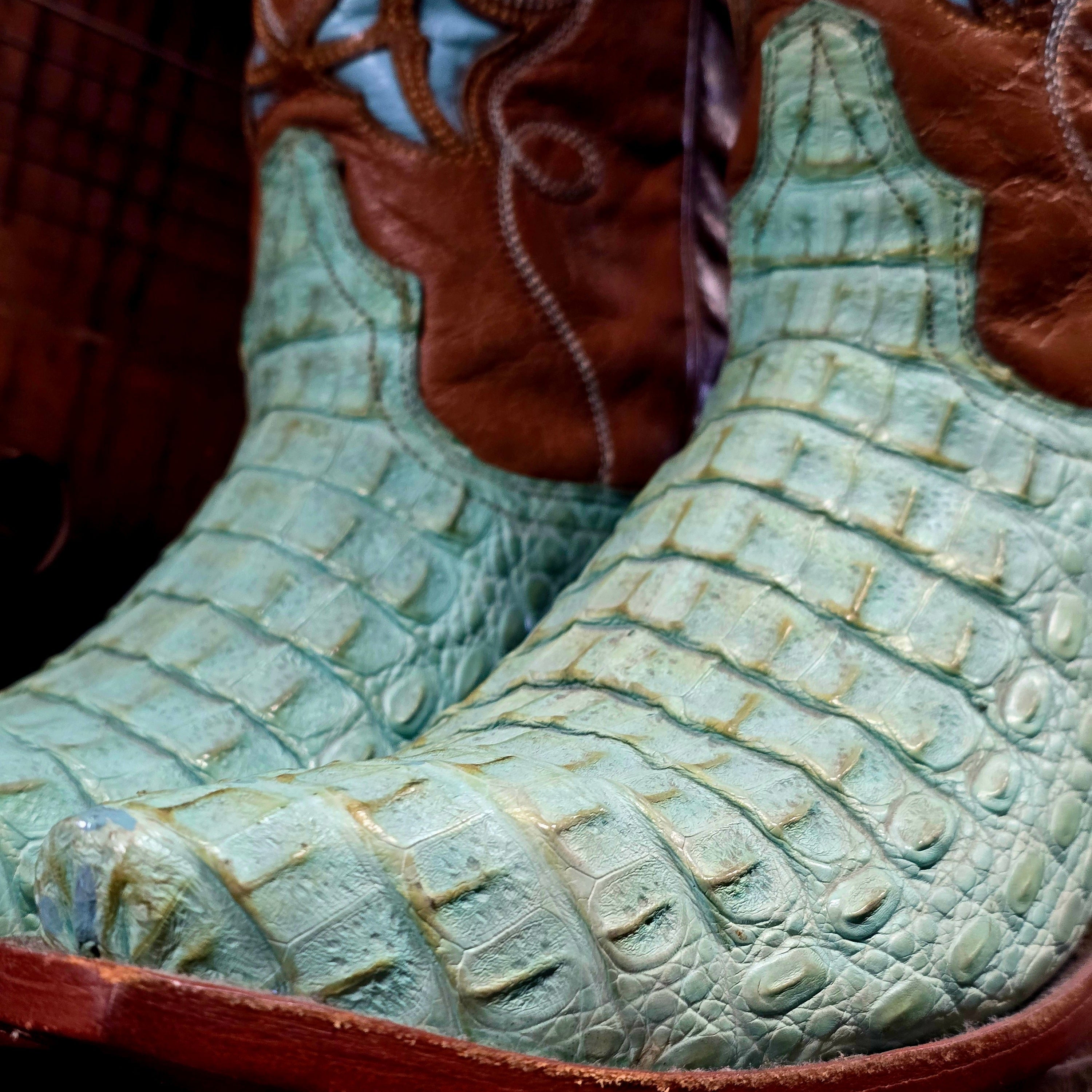 Resistol Ranch Turquoise Cayman Exotic Woman's Western Boot