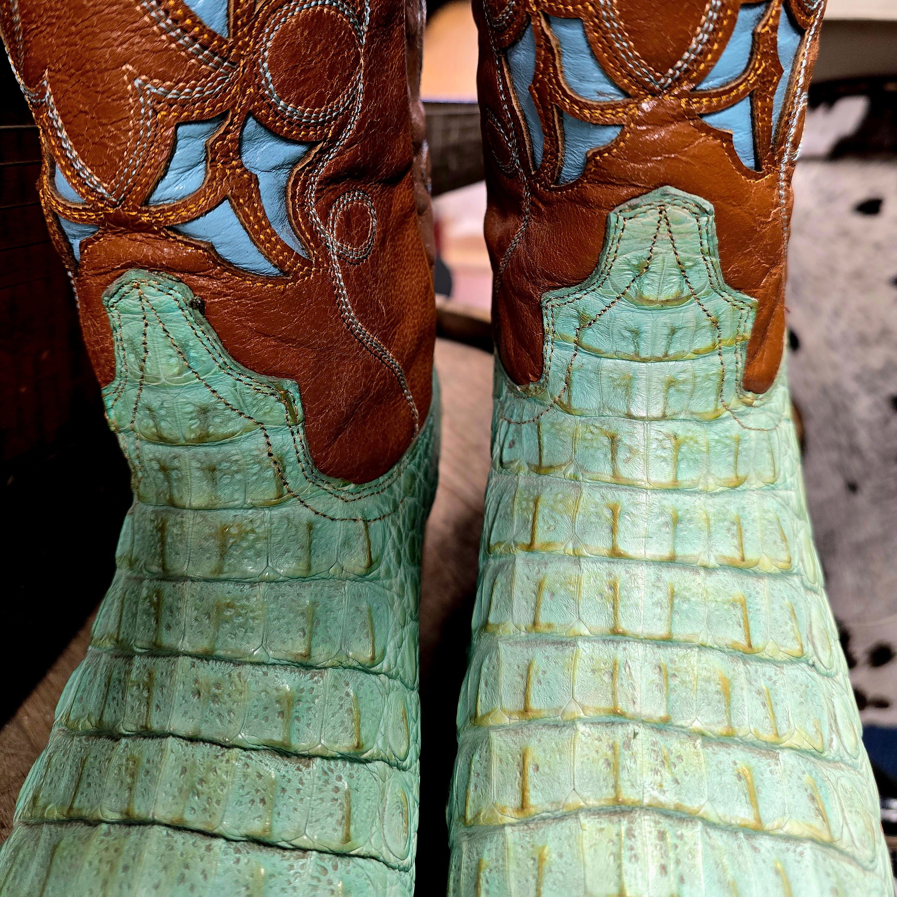 Resistol Ranch Turquoise Cayman Exotic Woman's Western Boot