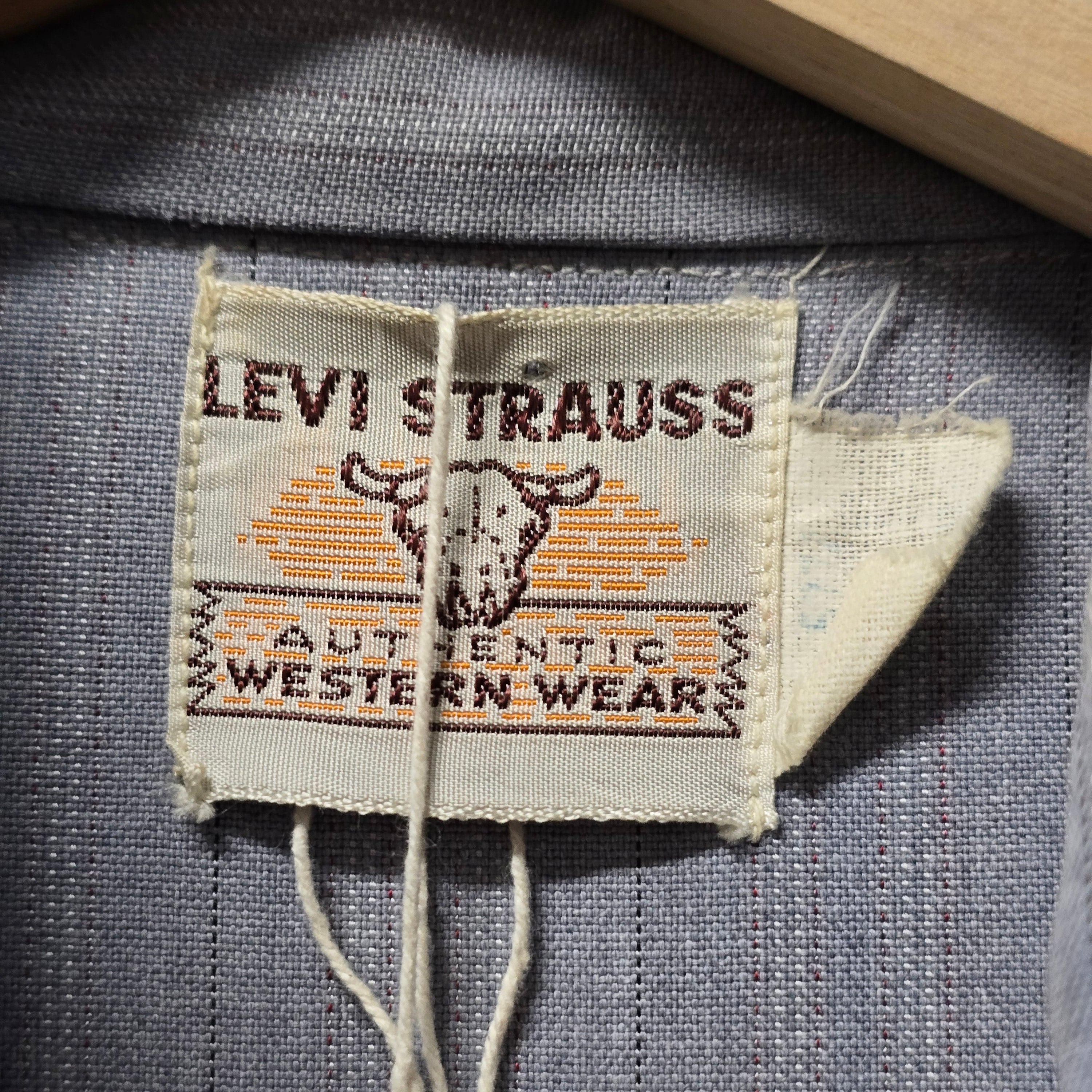 Vintage Levis Short Horn Wool Pearl Snap 1950's