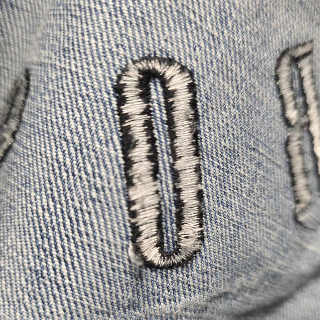 Guns & Roses Black Frog Embroidered And Printed Distressed Faux Fur Denim Jacket