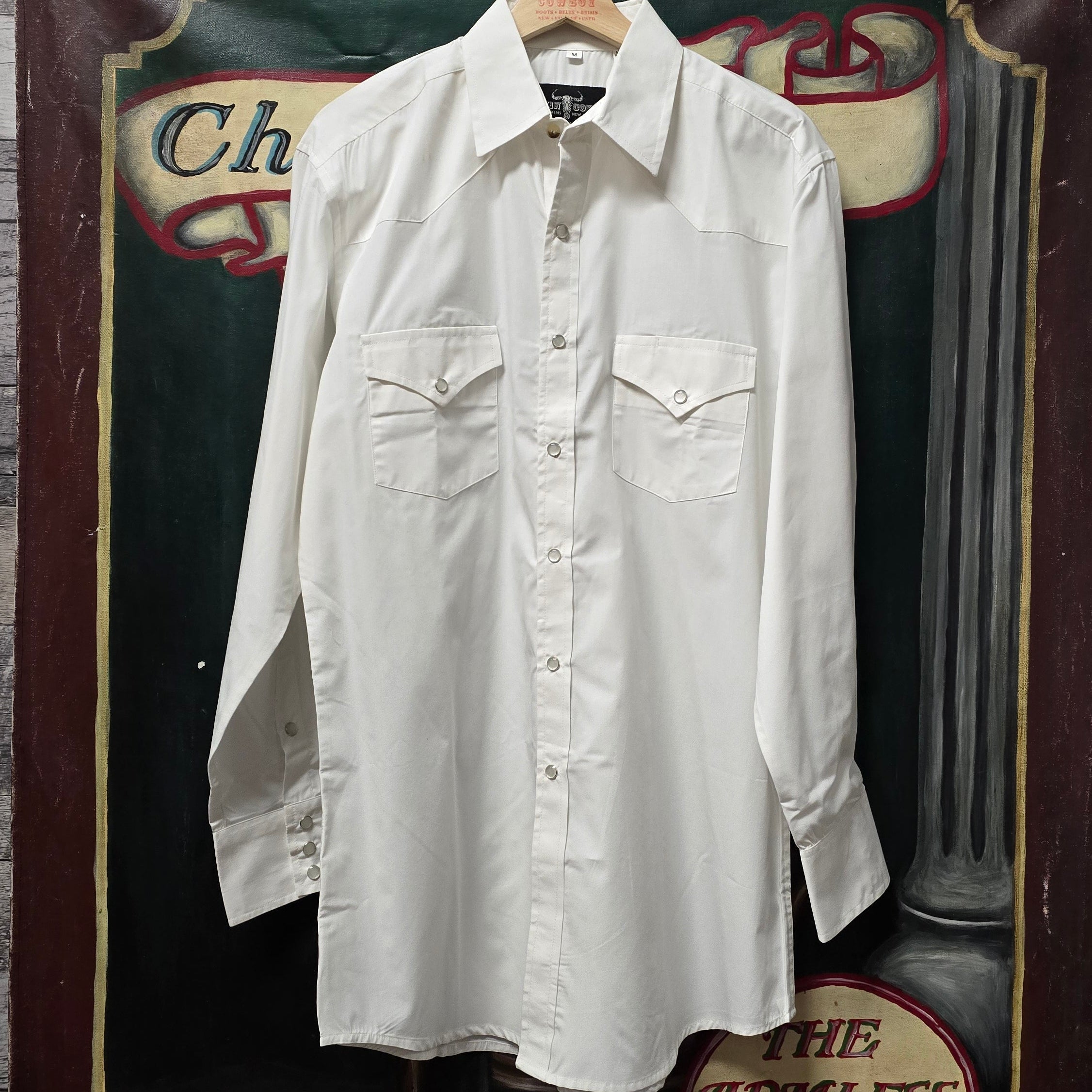 Rockin’ Cowboy Classic White Pearl Snap