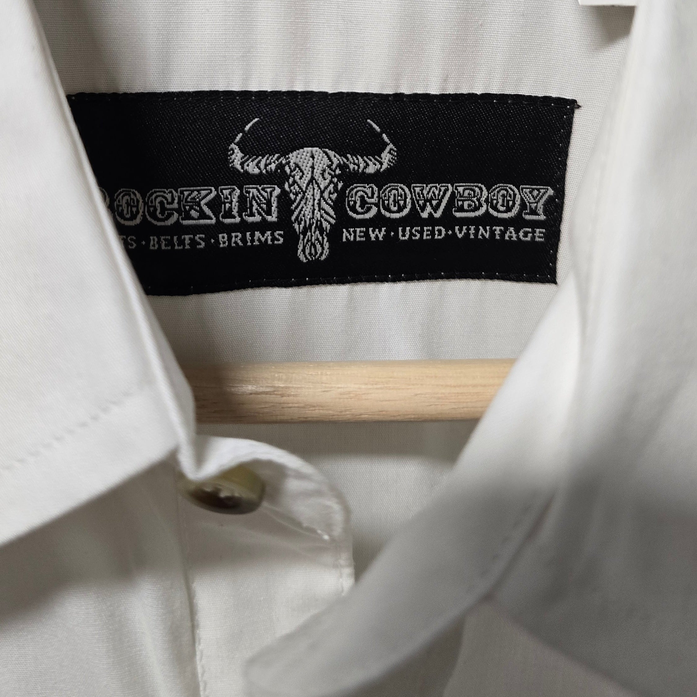 Rockin’ Cowboy Classic White Pearl Snap