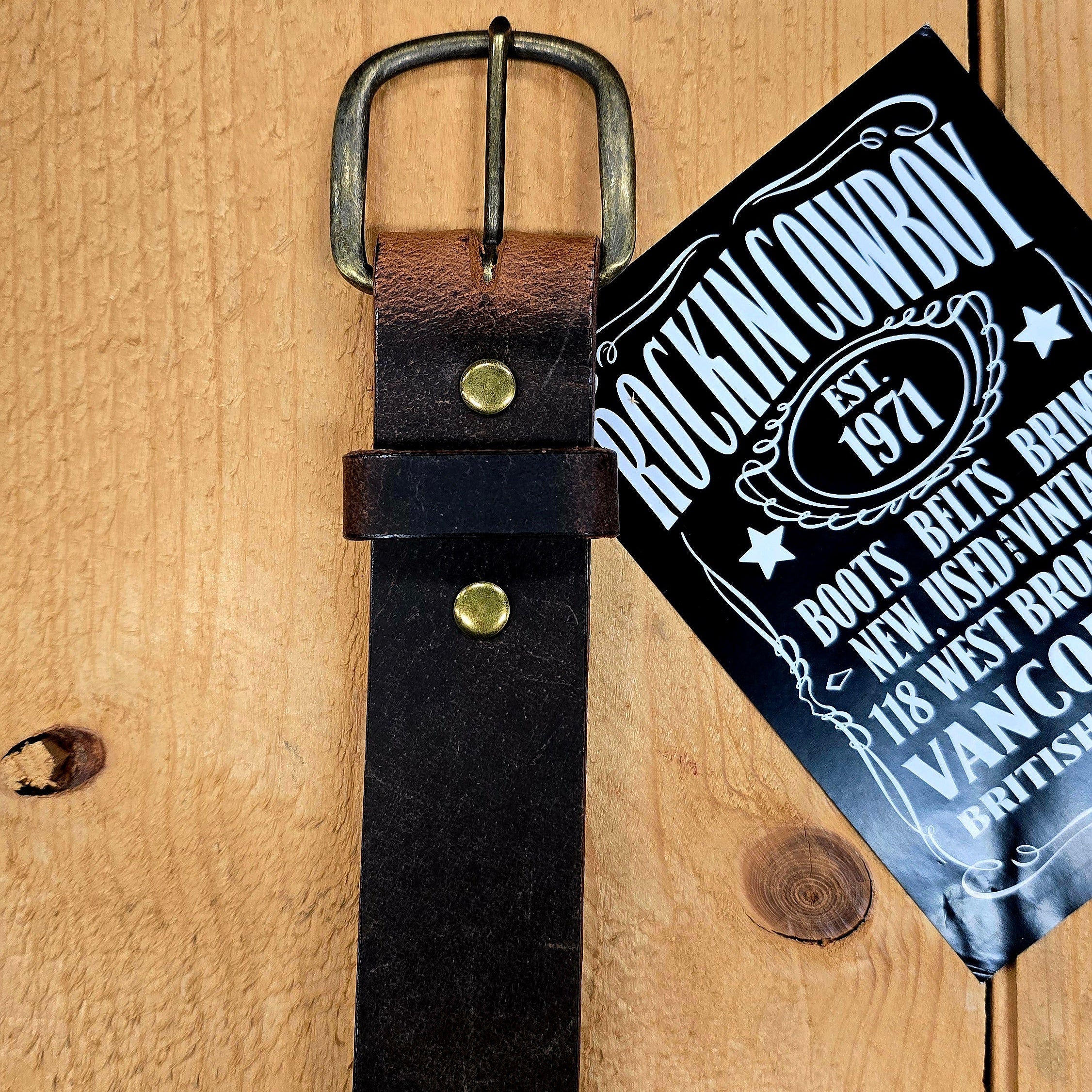 Becca Made In USA Handcrafted Leather Belt / Brown