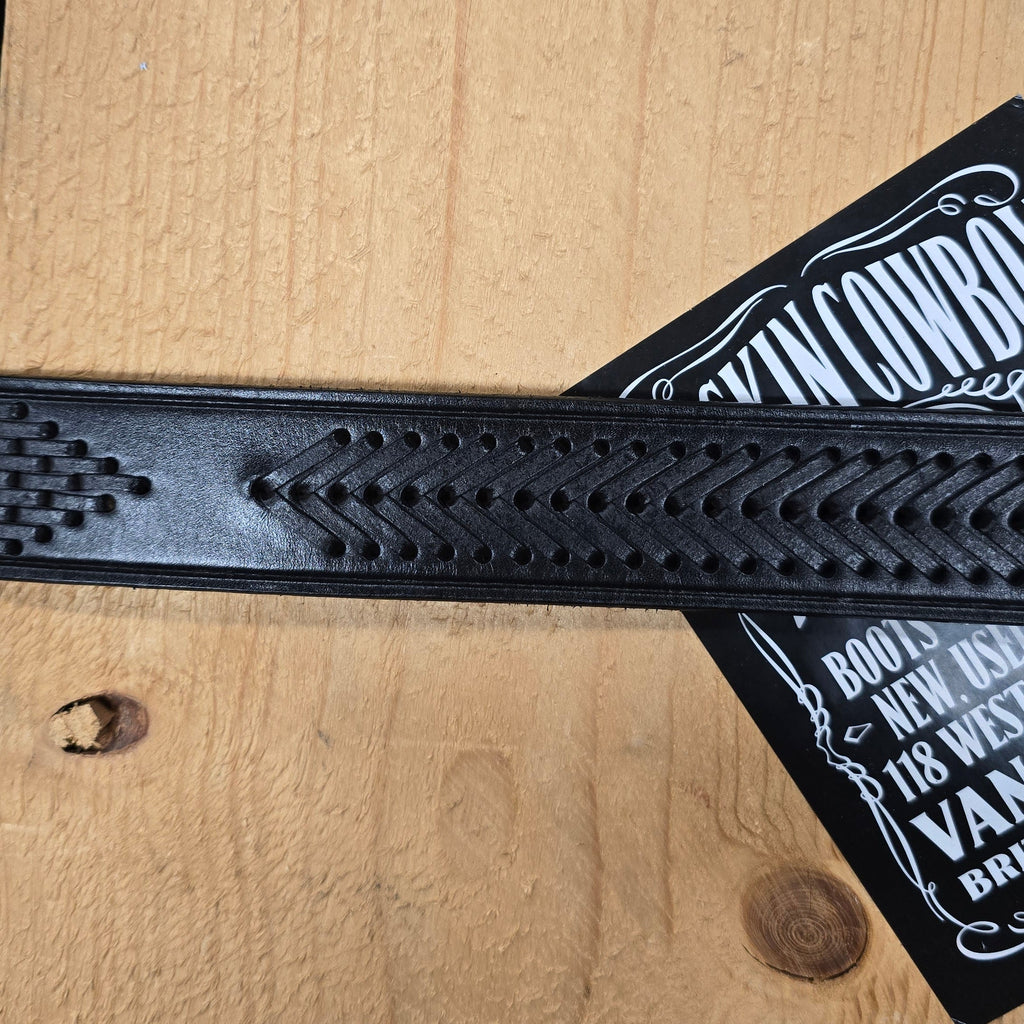 Texas Gold Diamond Weave Belt/ Black