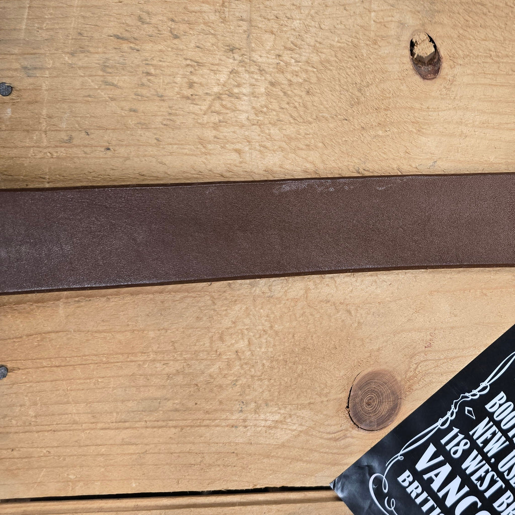 Texas Gold Plain Brown Leather Belt