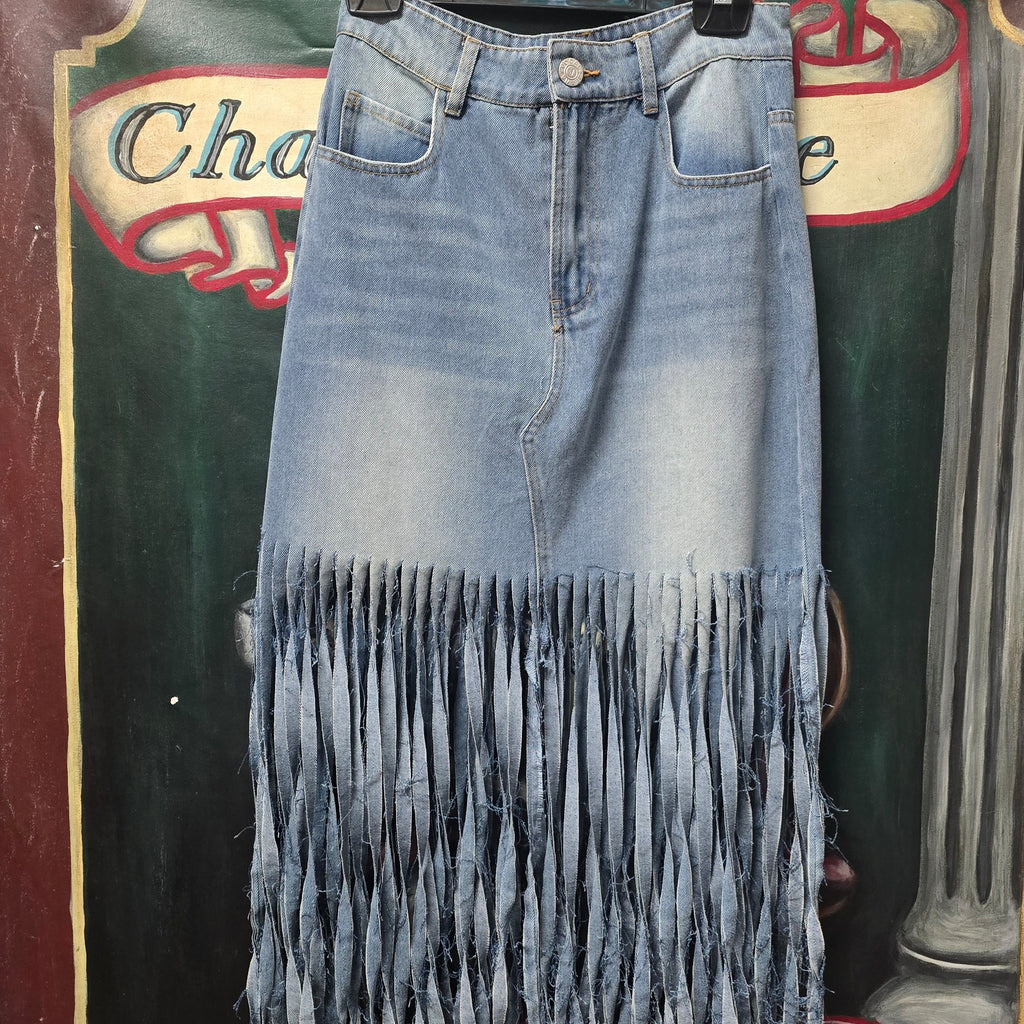 Vocal Ripped Fringe Skirt