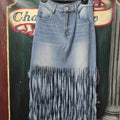Vocal Ripped Fringe Skirt