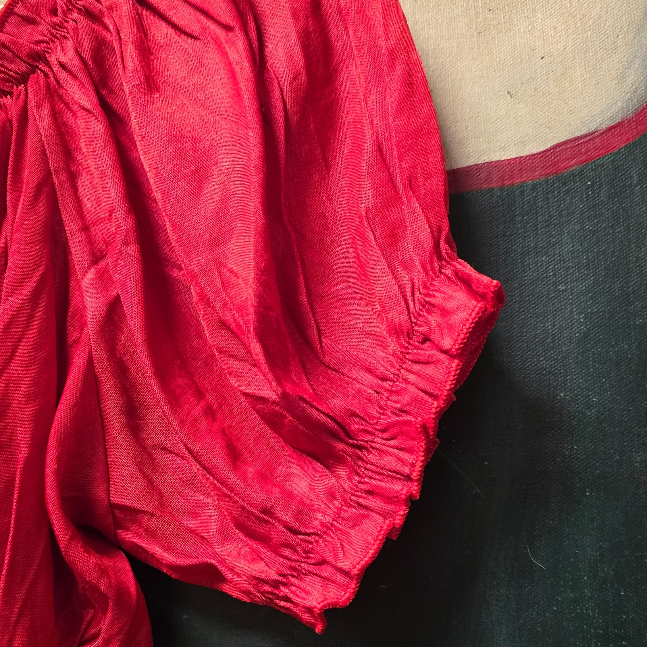 Red Milkmaid Crop Top