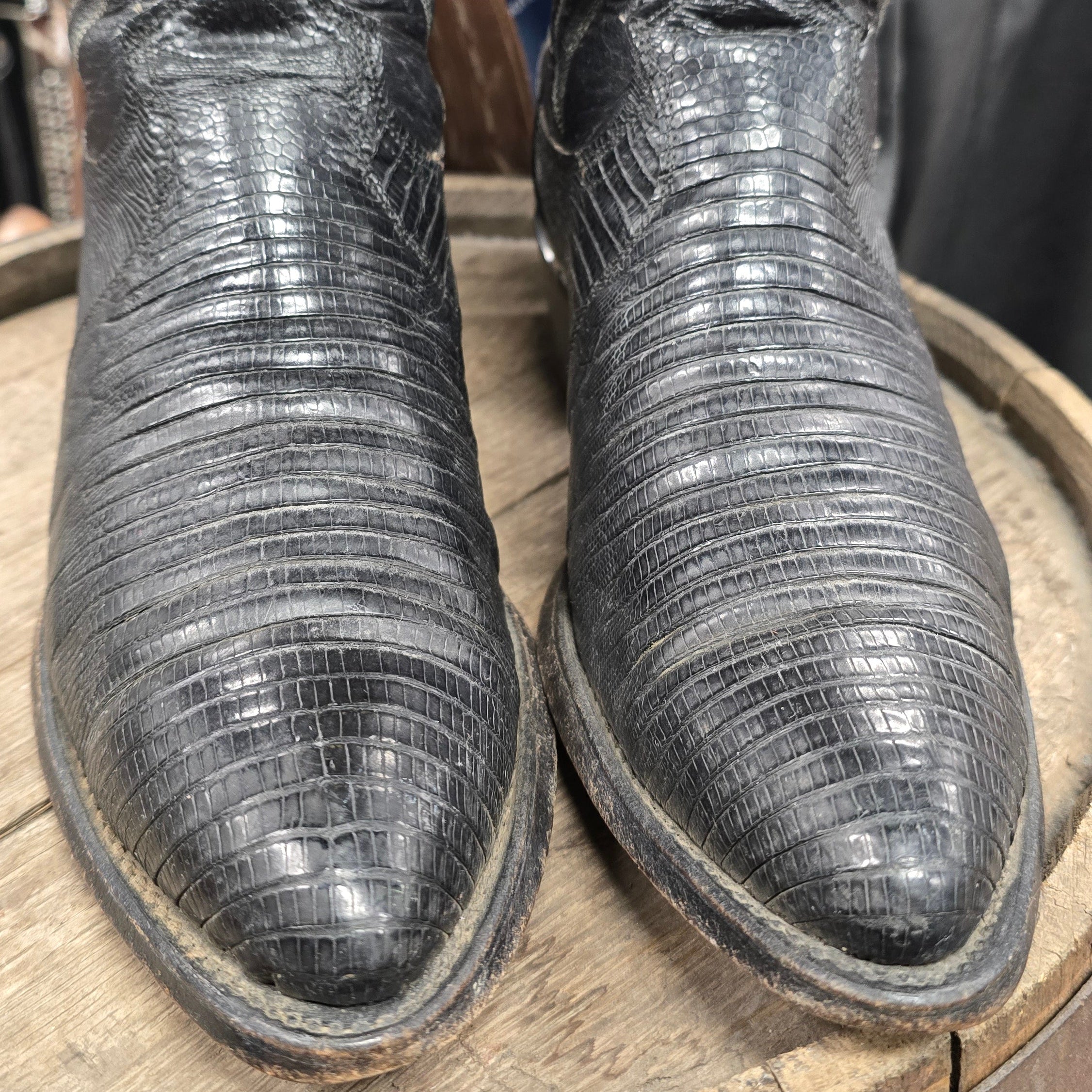 Dan Post Men's Black Teju Lizard Western Boots