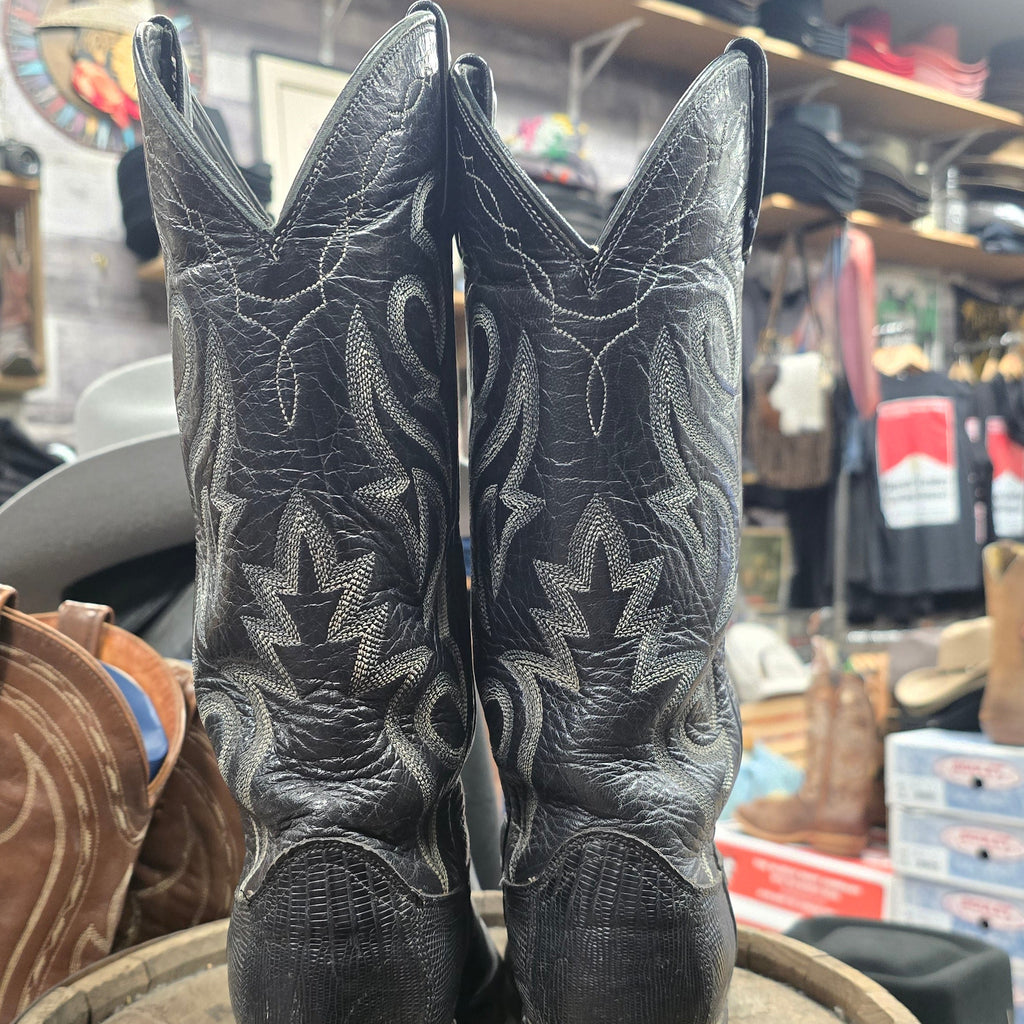 Dan Post Men's Black Teju Lizard Western Boots