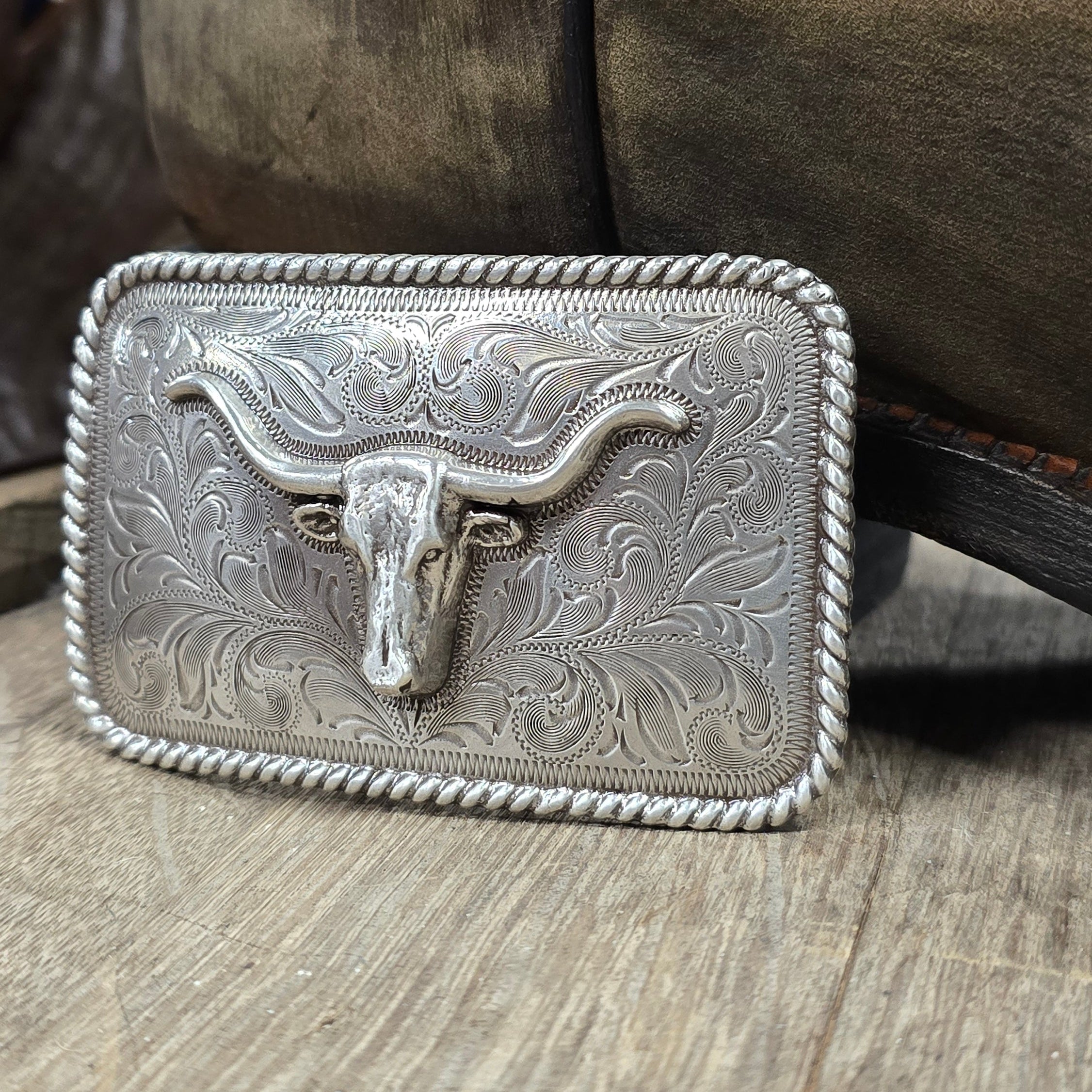 Western Heritage Longhorn Belt Buckle