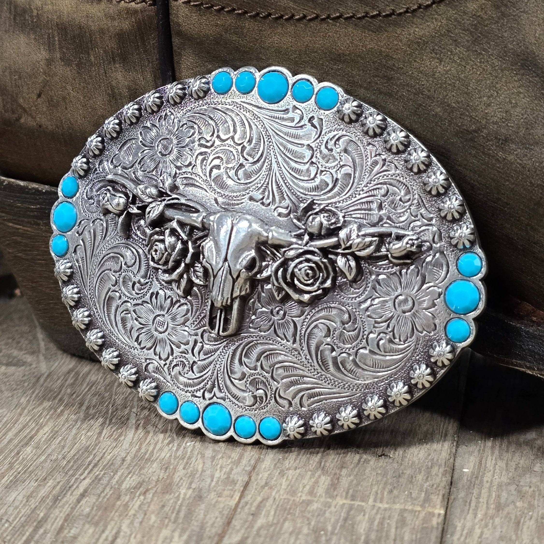 The Desert Rose Longhorn Buckle
