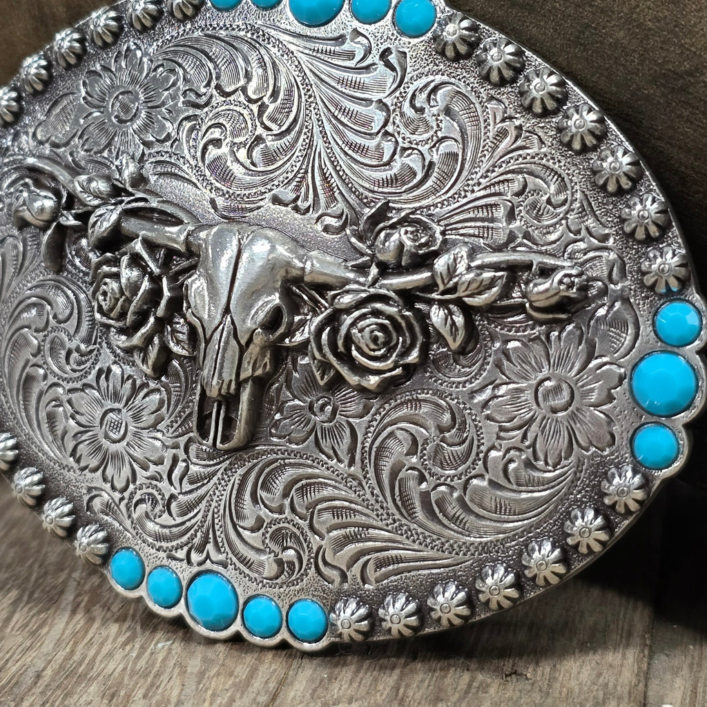 The Desert Rose Longhorn Buckle