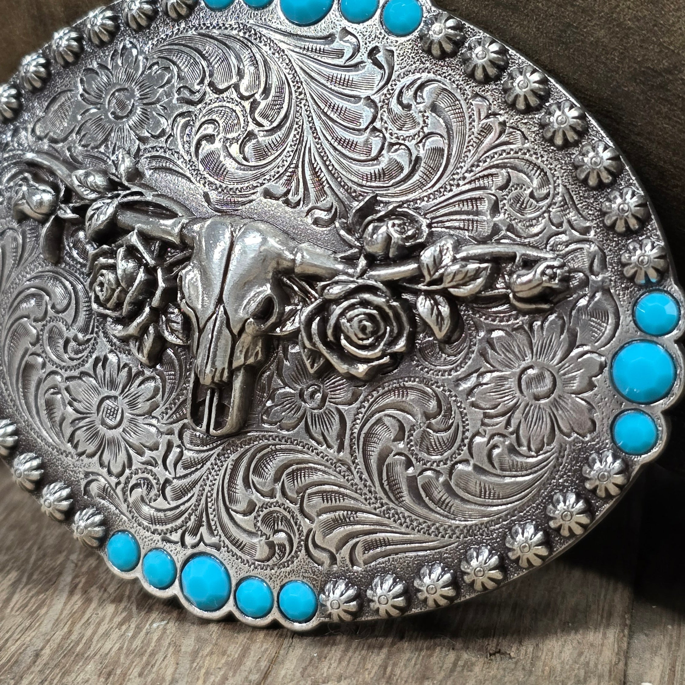 The Desert Rose Longhorn Buckle