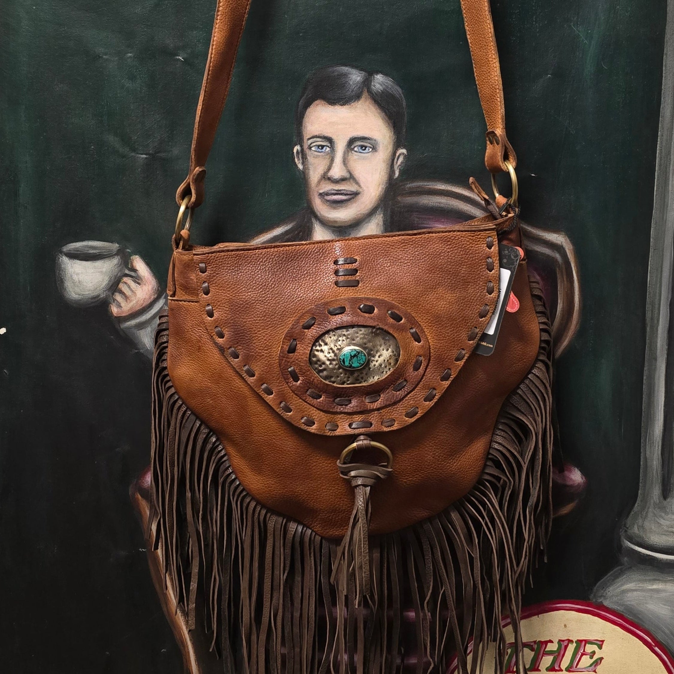 American Darling: Hand-Tooled Western Fringe Crossbody