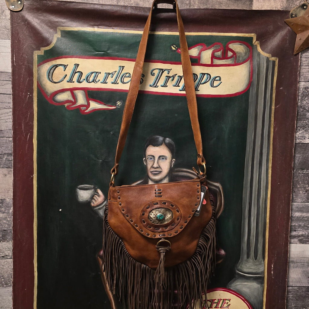 American Darling: Hand-Tooled Western Fringe Crossbody