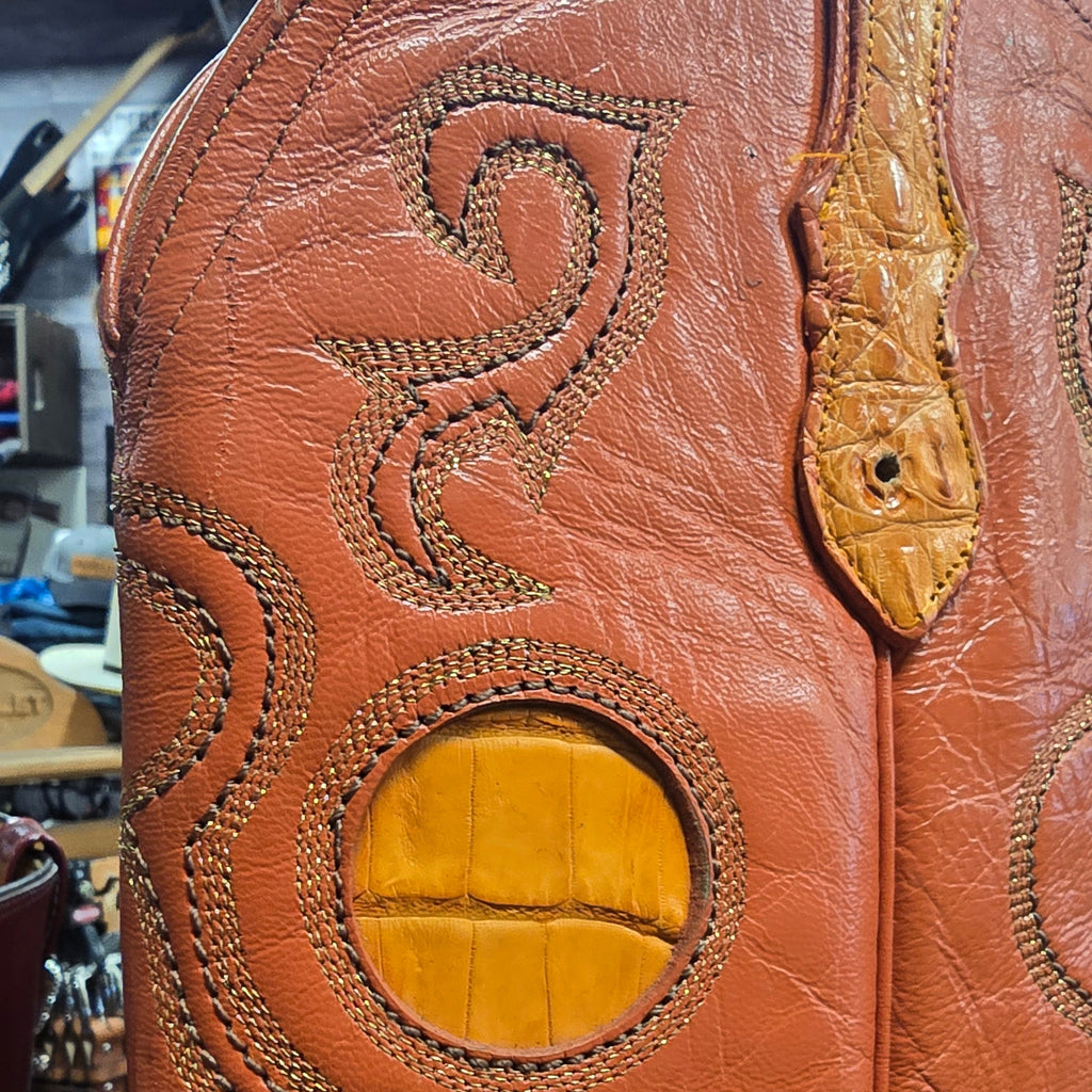 Handcrafted In Mexico Men’s Caiman Gator Western Boots