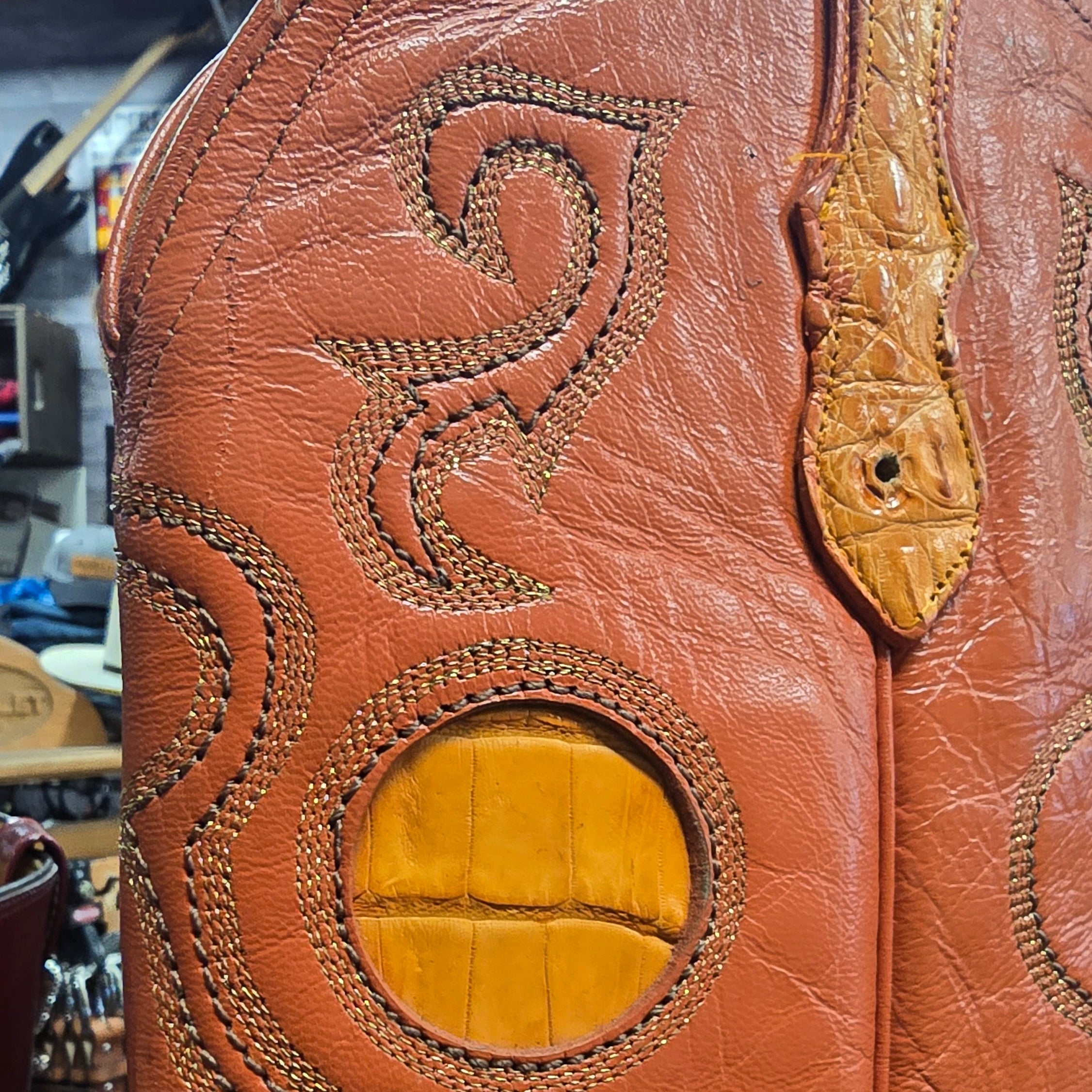 Handcrafted In Mexico Men’s Caiman Gator Western Boots