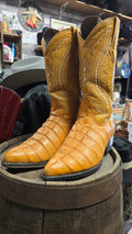 Handcrafted Mexican Leather Gator Print Boots