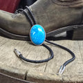 Vibrant Blue Howlite Bolo Tie