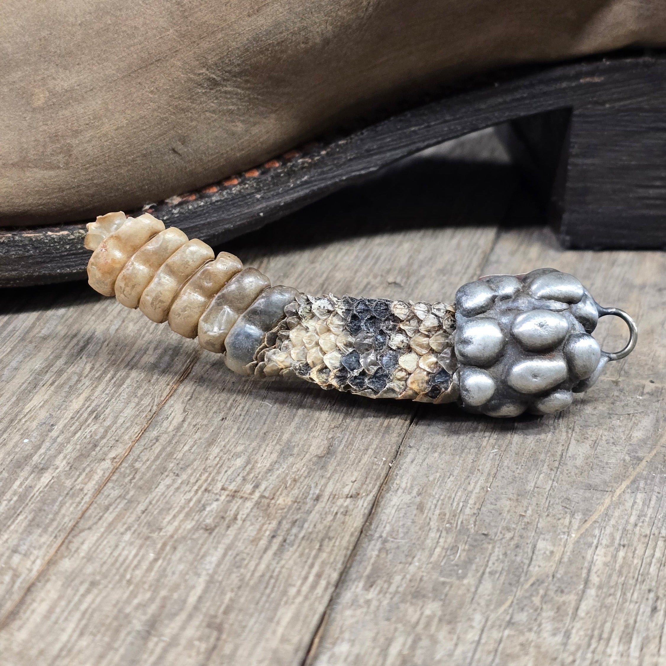 Genuine Rattlesnake  Tail  Pendant