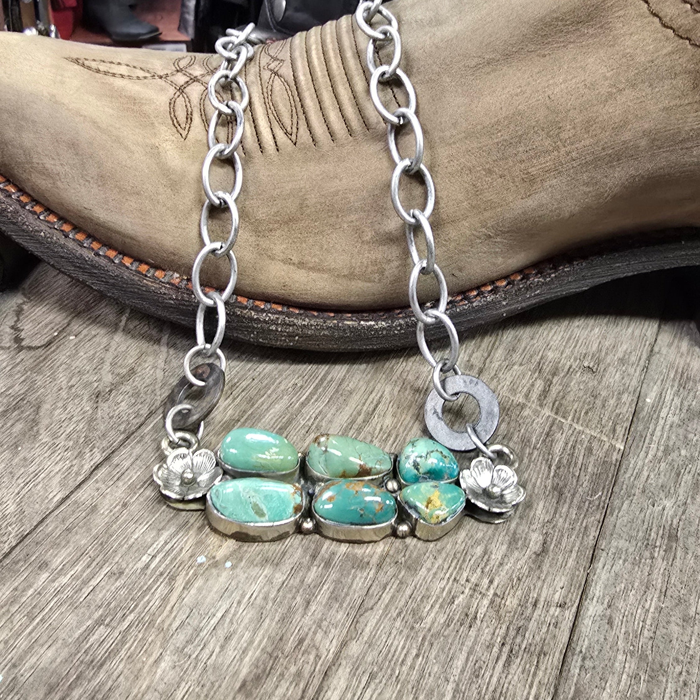 Art By Amy Labbe Six Gemstone Turquoise Necklace