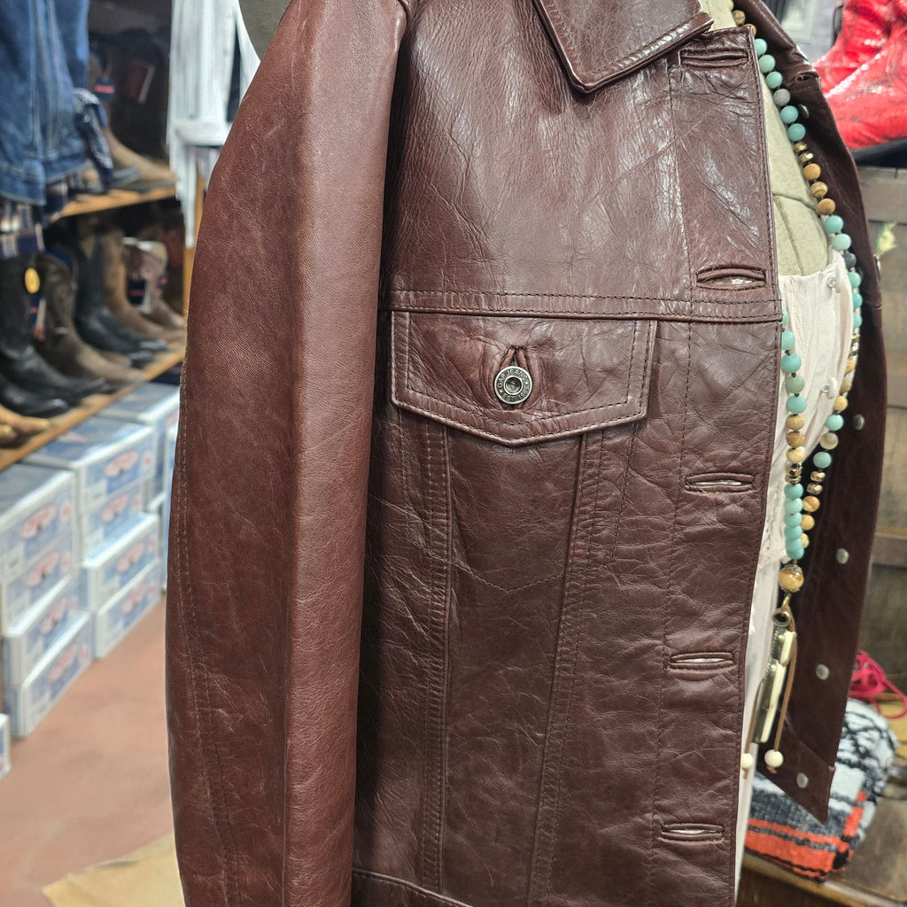 Vintage Gap Leather Trucker Jacket