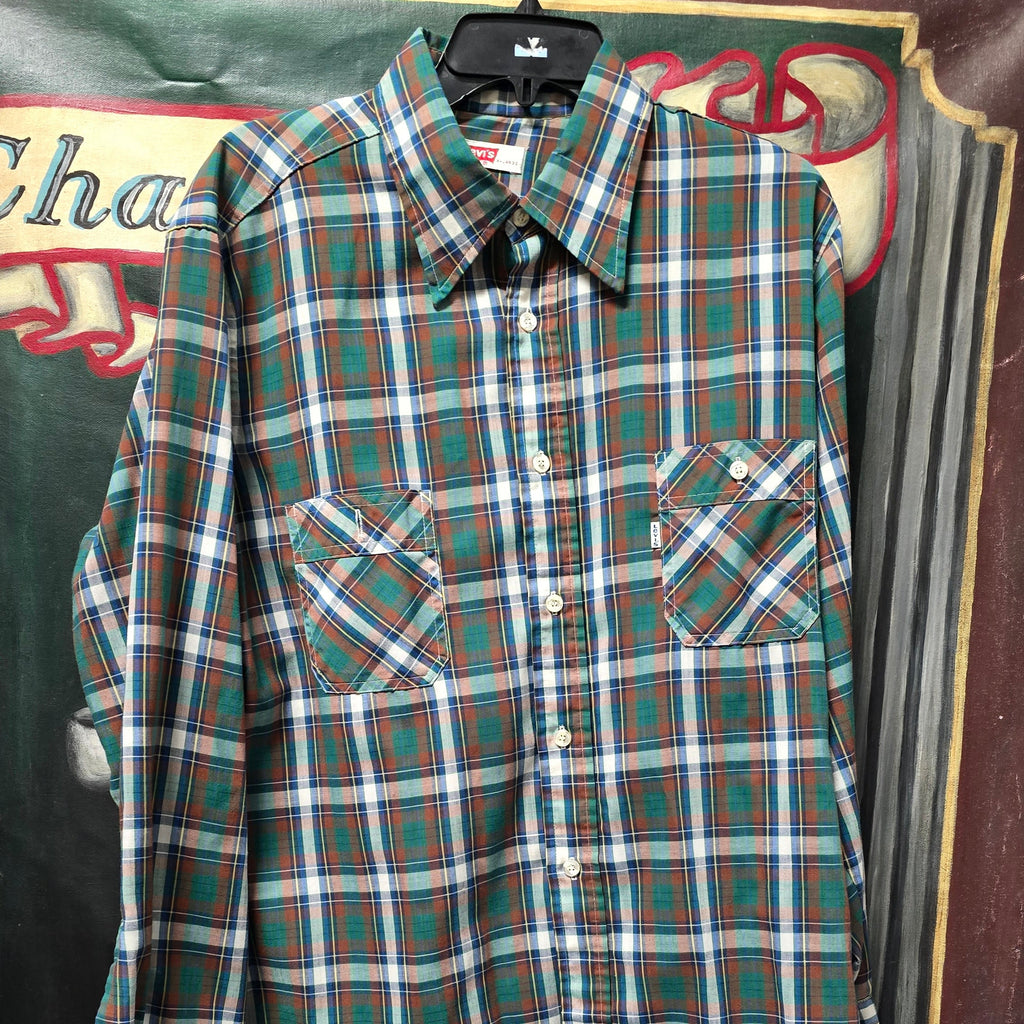 Vintage Levi's Plaid Button-Down Shirt