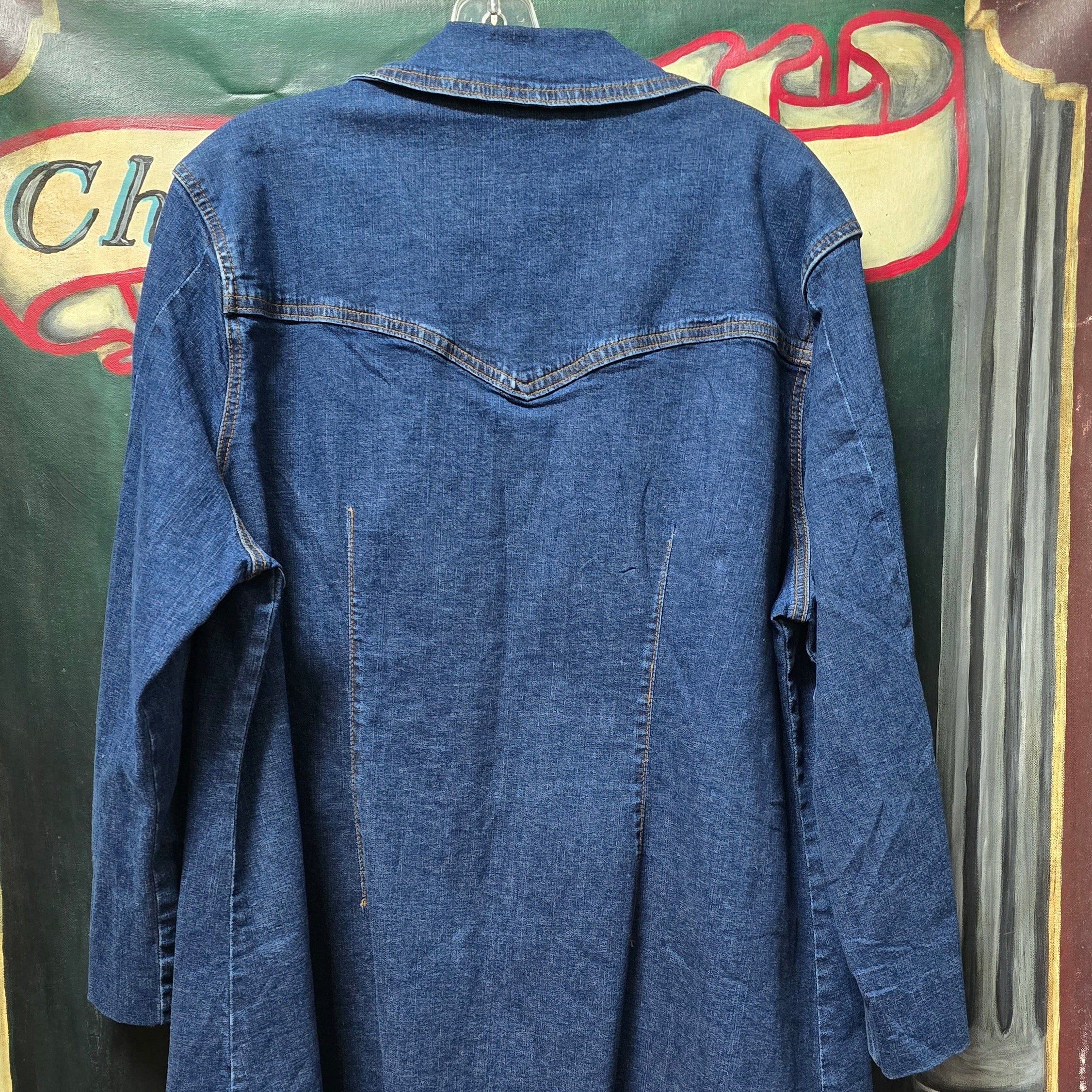 Ethyl Denim Long Duster Jacket