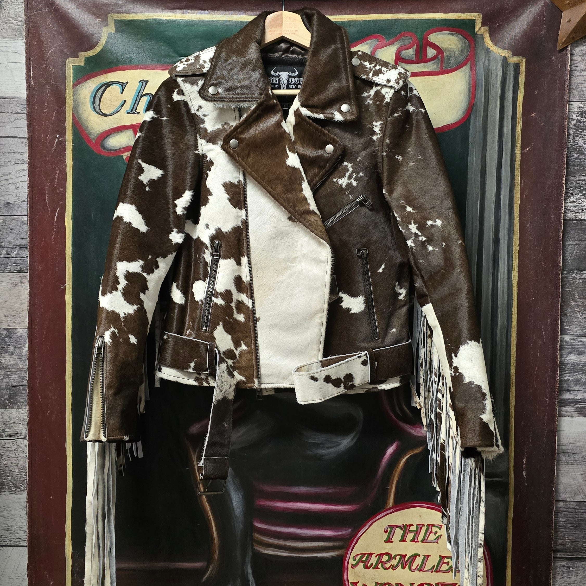 Rockin' Cowboy Branded Super Finge Biker Jacket