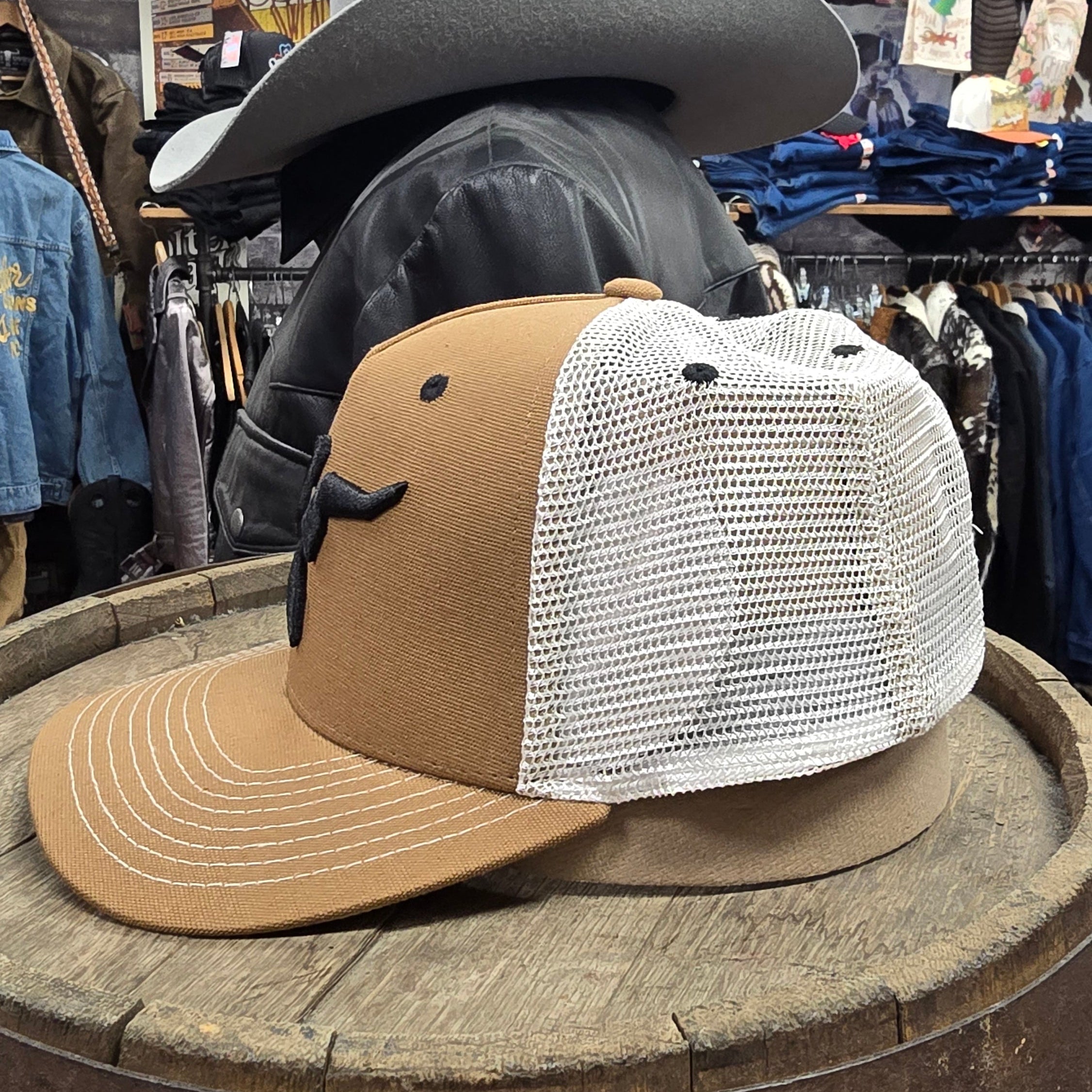 Wrangler Western Mesh-Back Snapback Saddle Brown