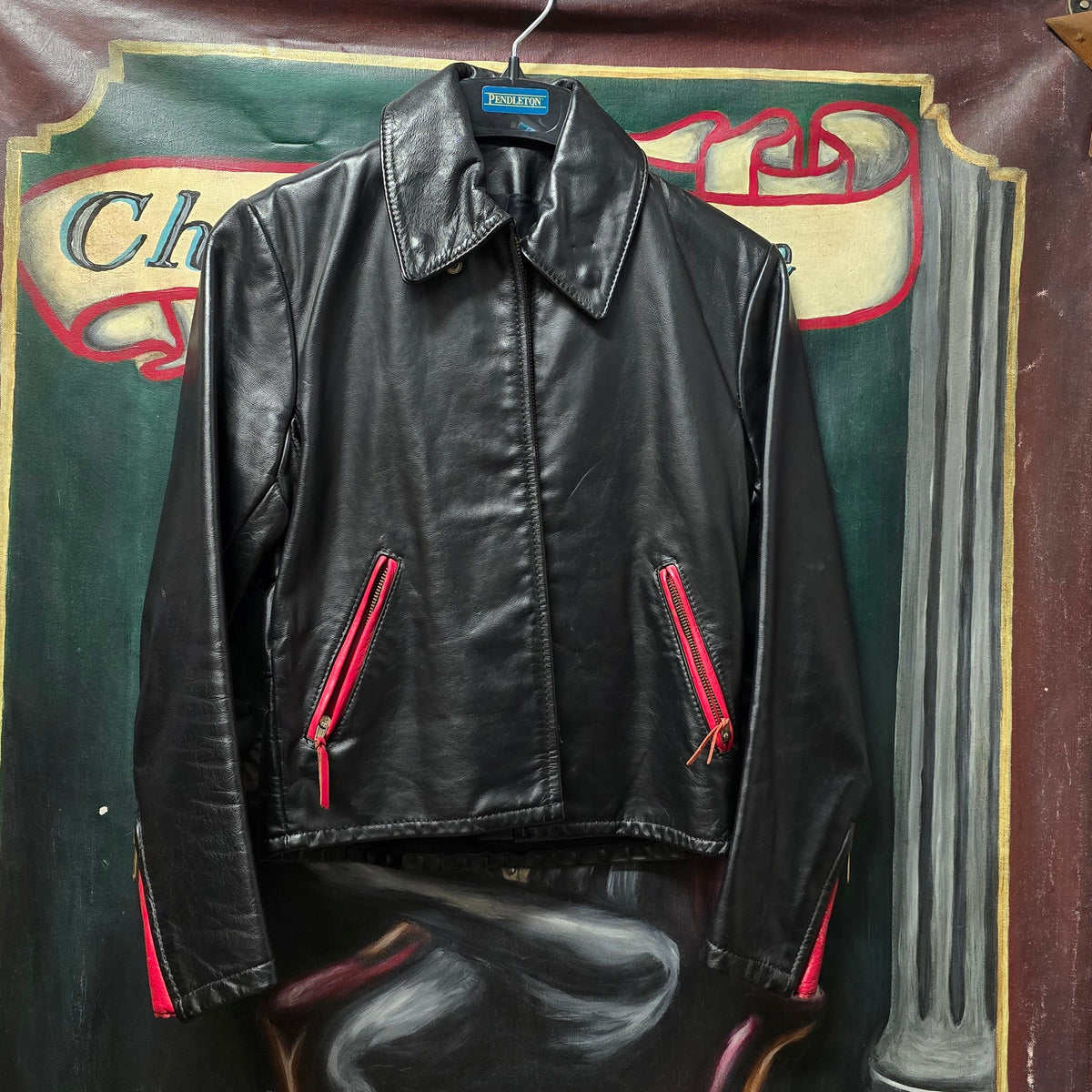 Vintage Treen Custom Leather Women’s "Sportster" Biker Jacket Size XS