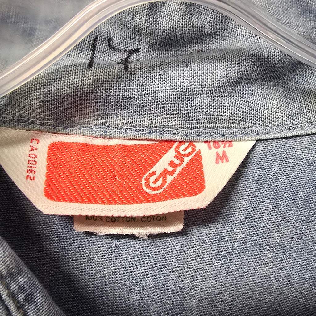 Vintage 1970s GWG Denim Western Pearl Snap Shirt