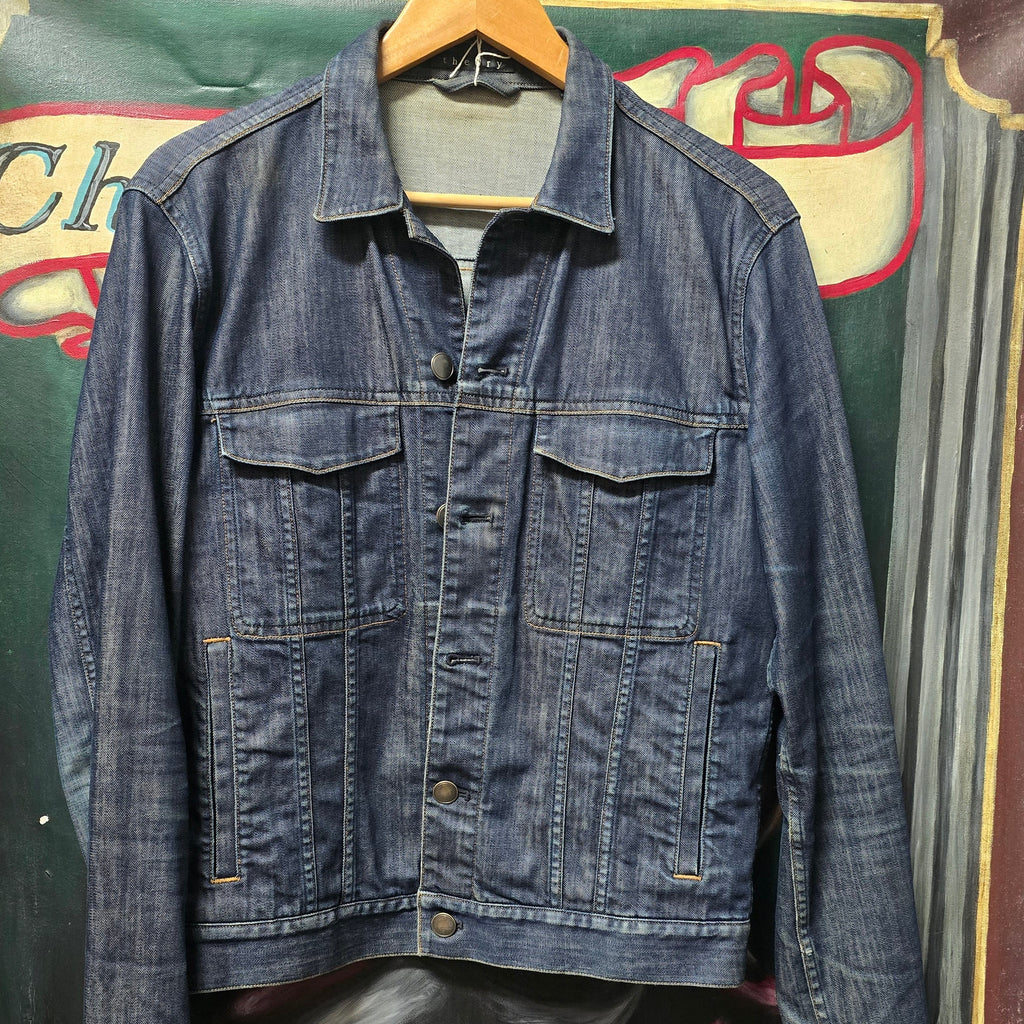 Vintage Dark-Wash Trucker Denim Jacket