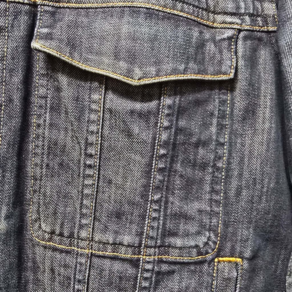 Vintage Dark-Wash Trucker Denim Jacket