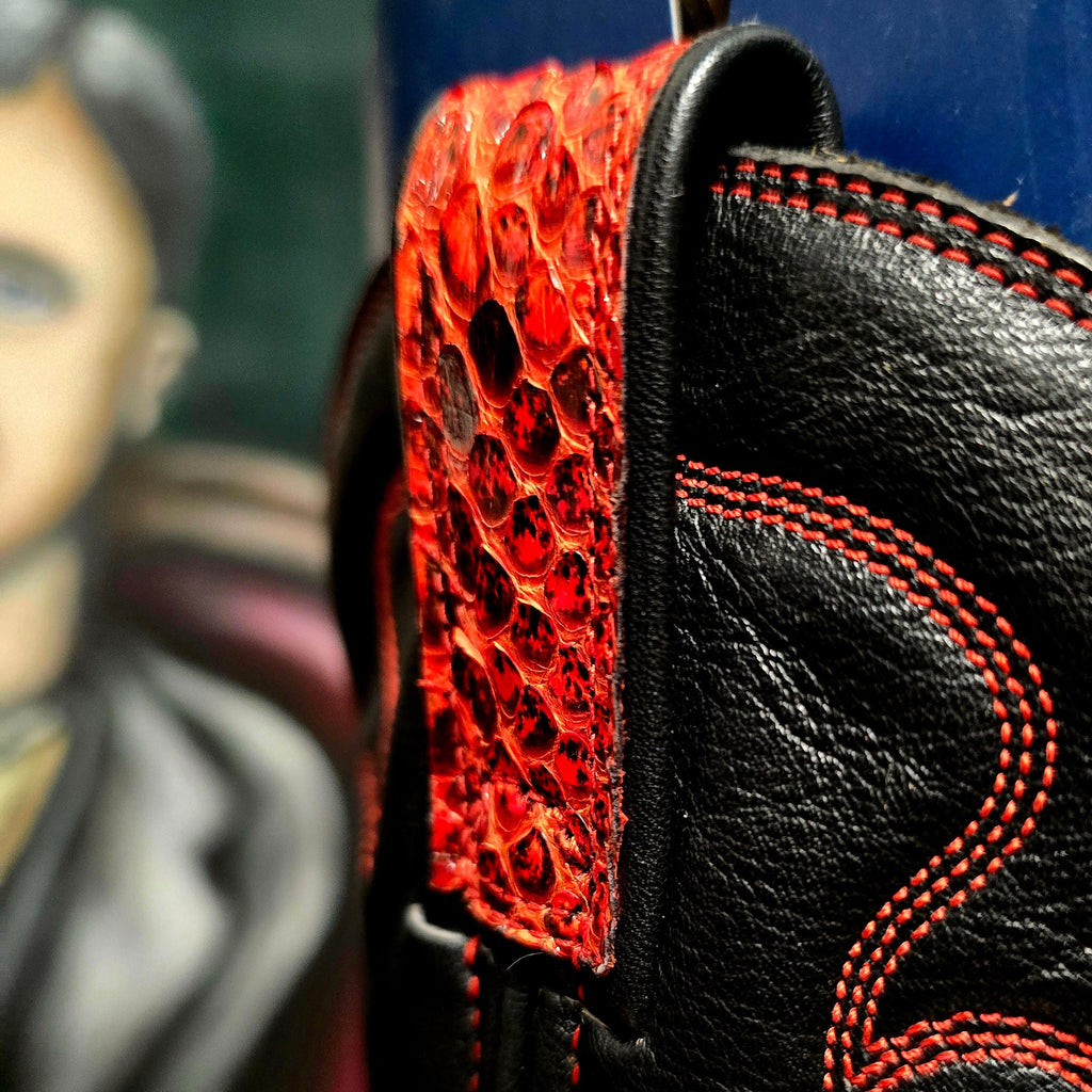 Vintage 90s Women's Red Genuine Python Alberta Boot Company