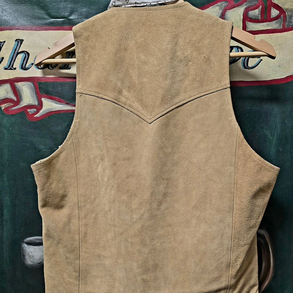 Vintage 1980s Golden Pioneer Suede & Chimayo