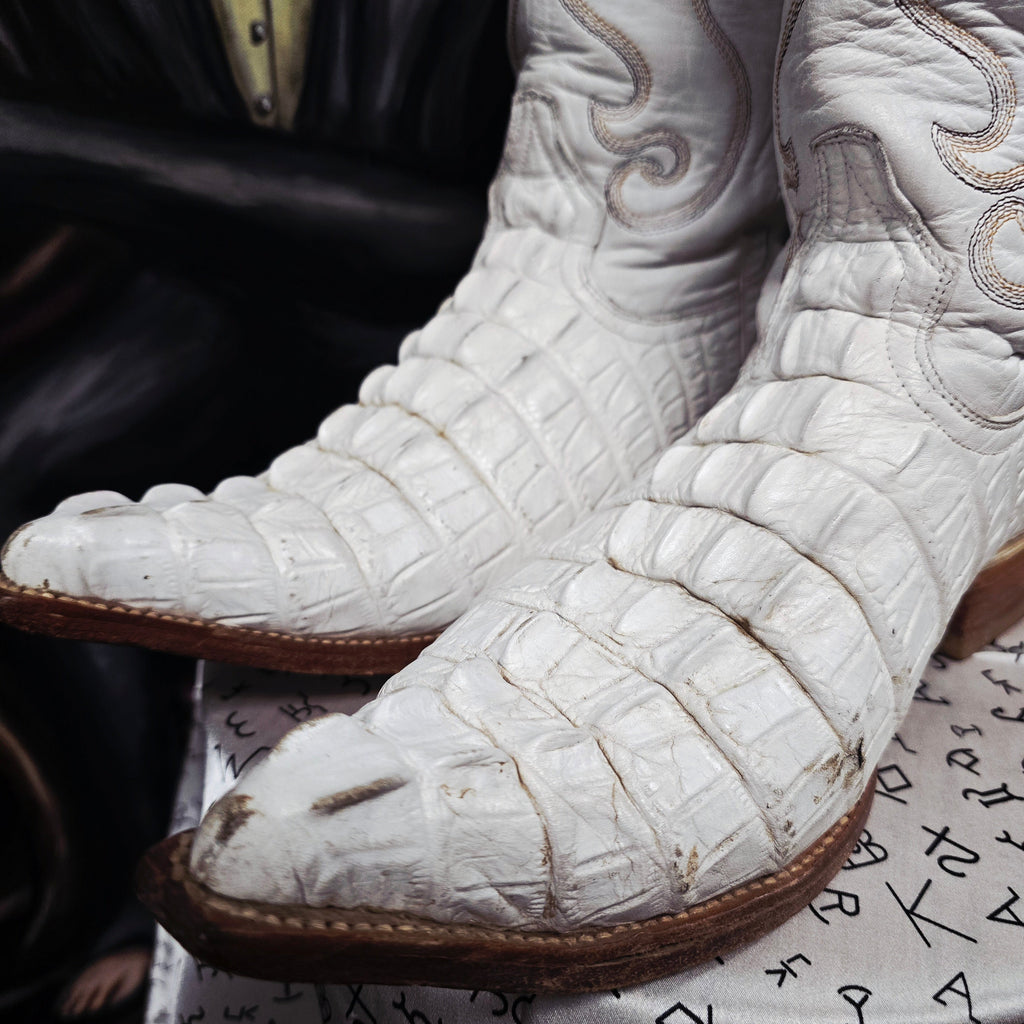 Los Altos Leather/ Faux Gator boots