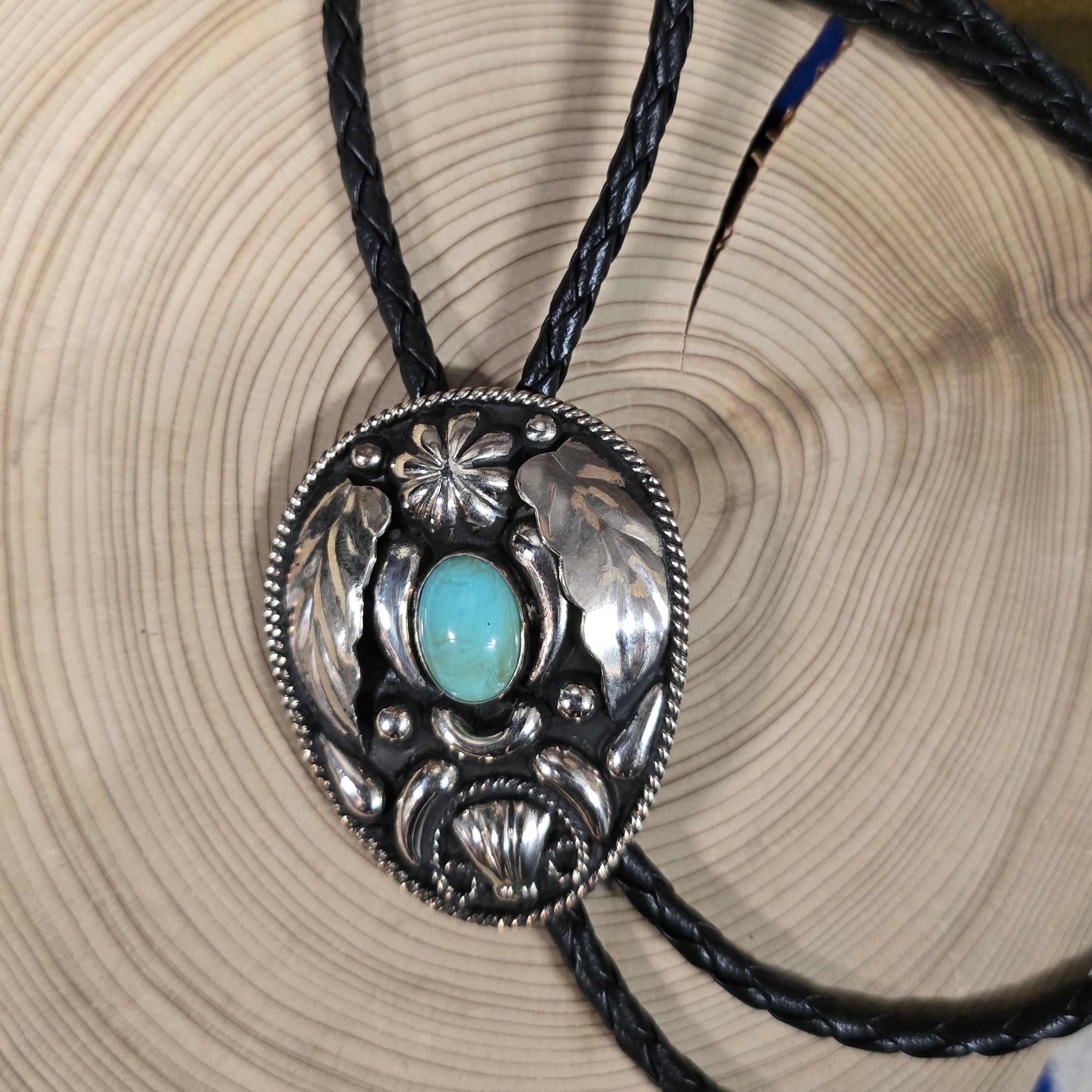 The "Grand" Faux turquoise Bolo Tie