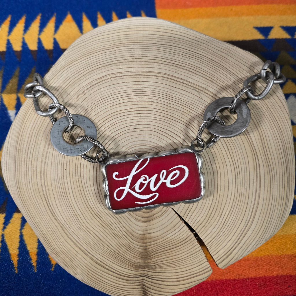 Art By Amy Love Domino Necklace.