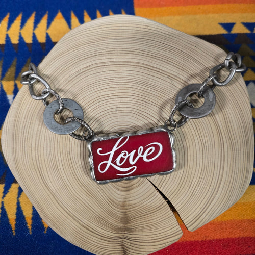 Art By Amy Love Domino Necklace.