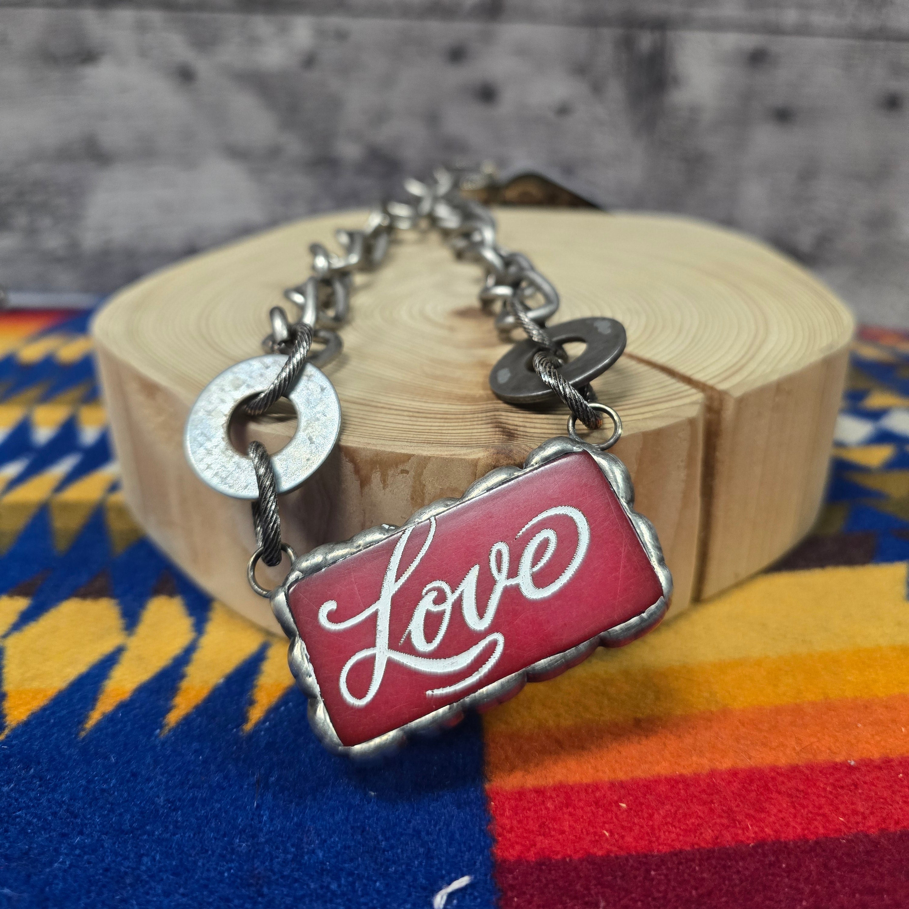 Art By Amy Love Domino Necklace.